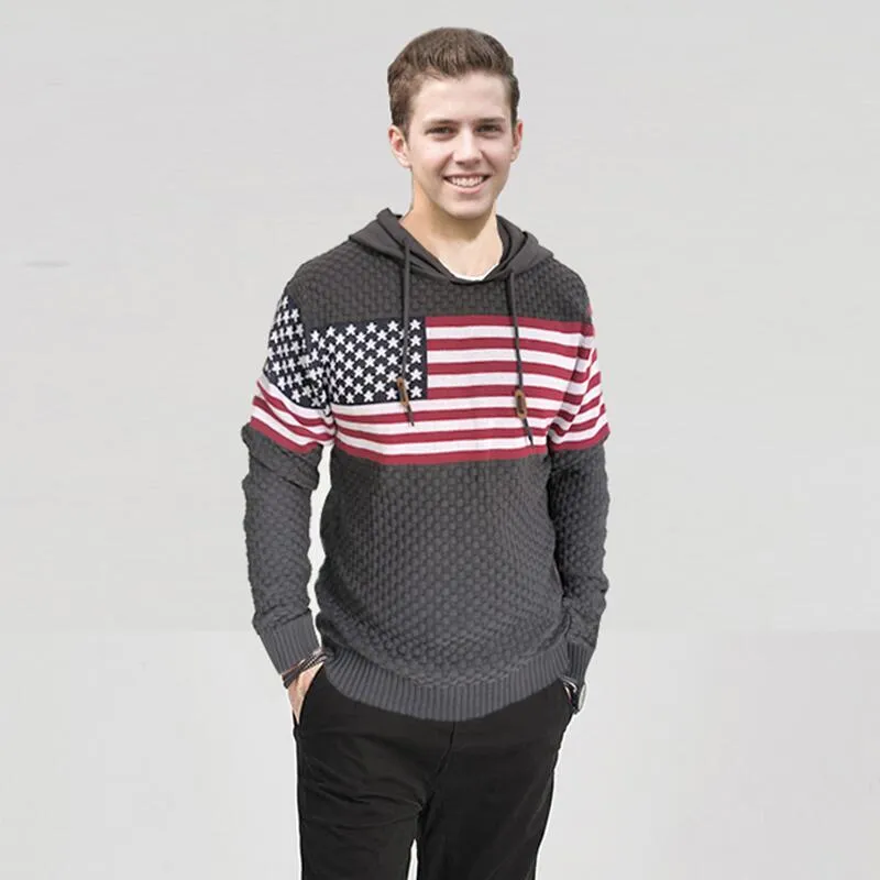 Mens Hooded Sweatshirt Casual Long Sleeve Drawstring Waffle Knit Pullover Hoodies G710