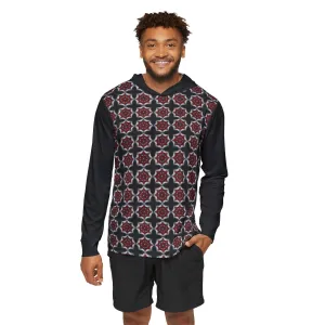 Men's Sports Warmup Hoodie  - Red and Black