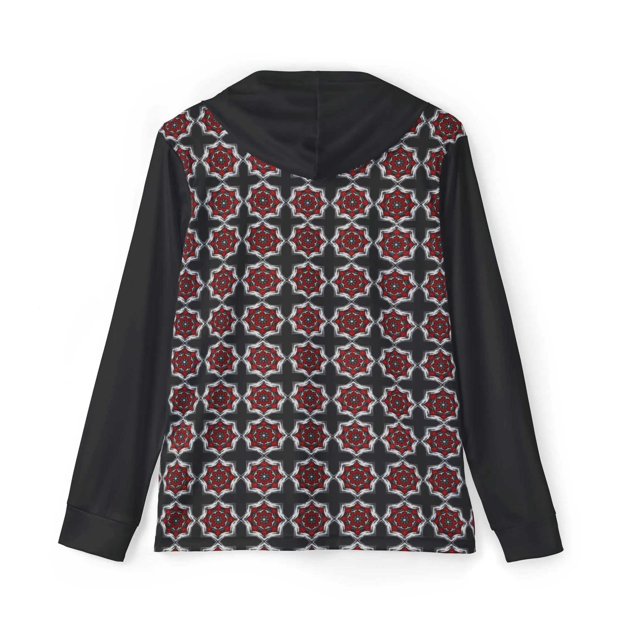 Men's Sports Warmup Hoodie  - Red and Black