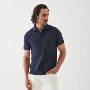 Midnight Iconic Pima Cotton Stretch Short Sleeve Polo - Patrick Assaraf