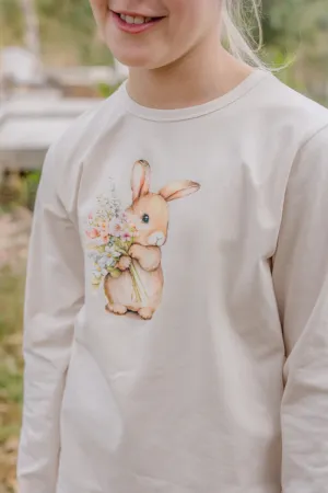Milky | Bunny Bouquet Long Sleeve Tee | Sizes 2-7