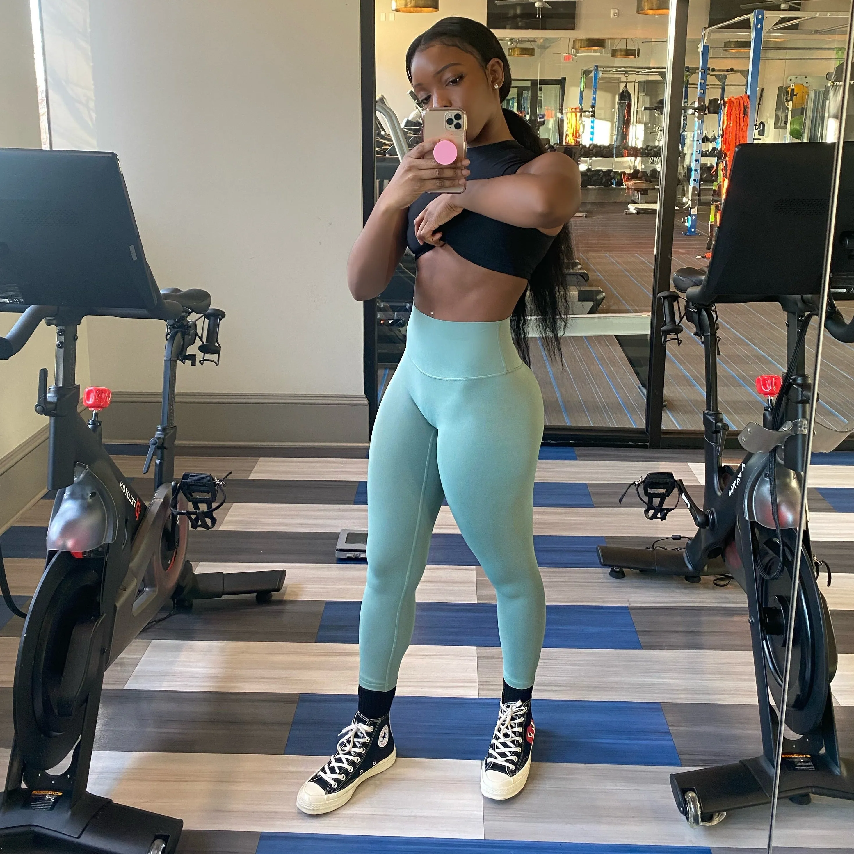 Mint stretch yoga leggings