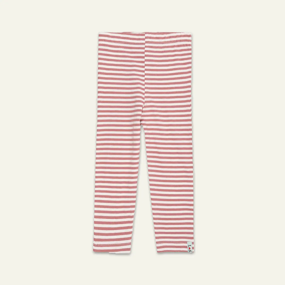 Multicoloured Stripe And Floral Print Leggings - 2 Pack