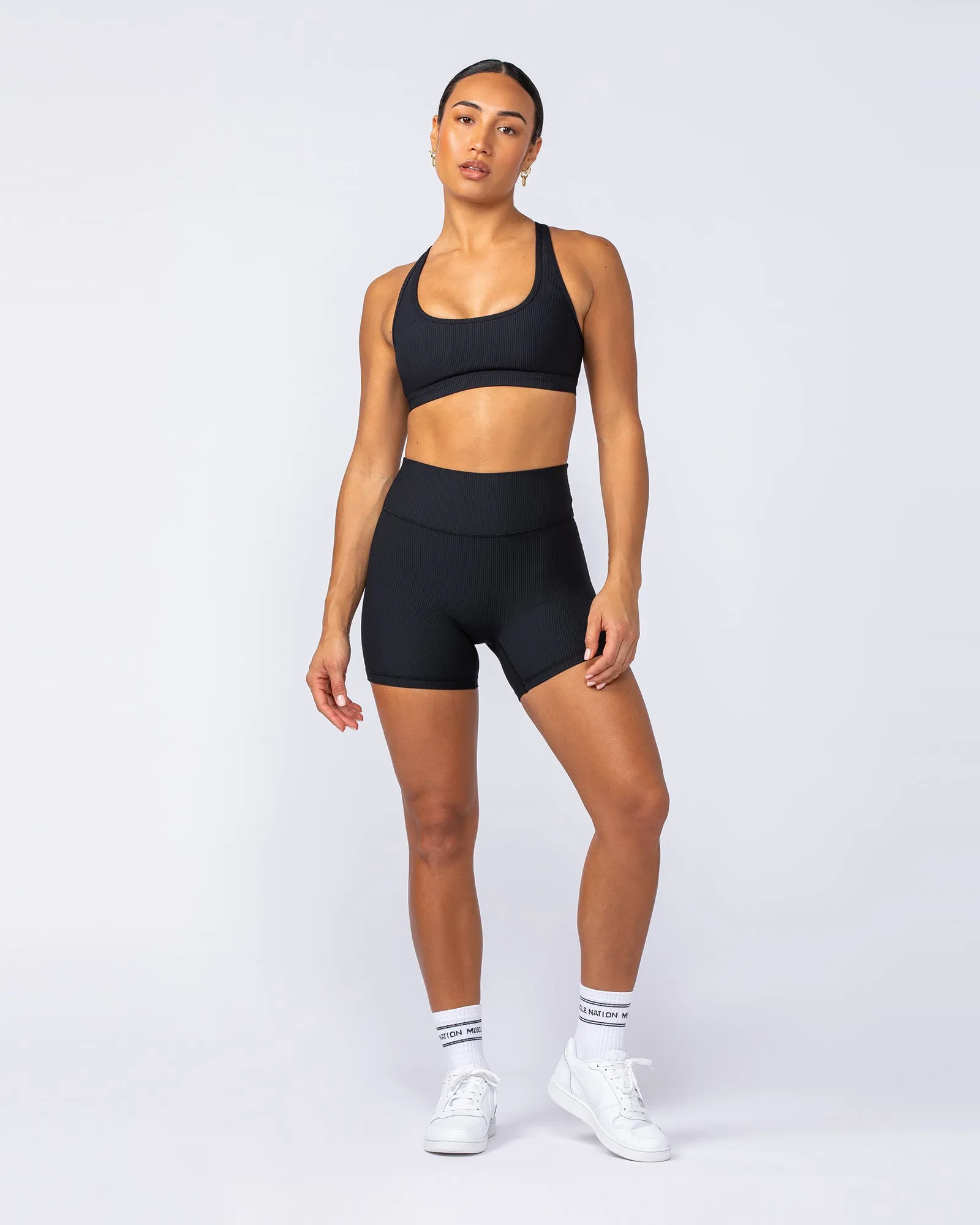 Muscle Nation | Drew Rib Bra - Black