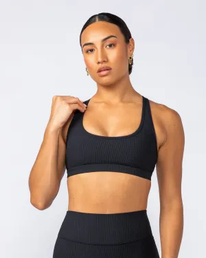 Muscle Nation | Drew Rib Bra - Black