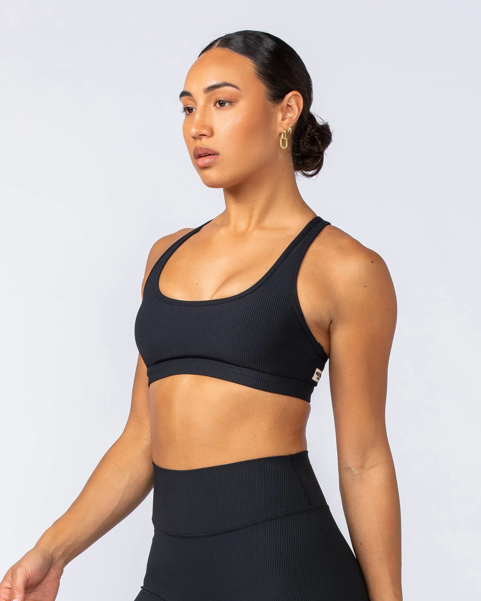 Muscle Nation | Drew Rib Bra - Black