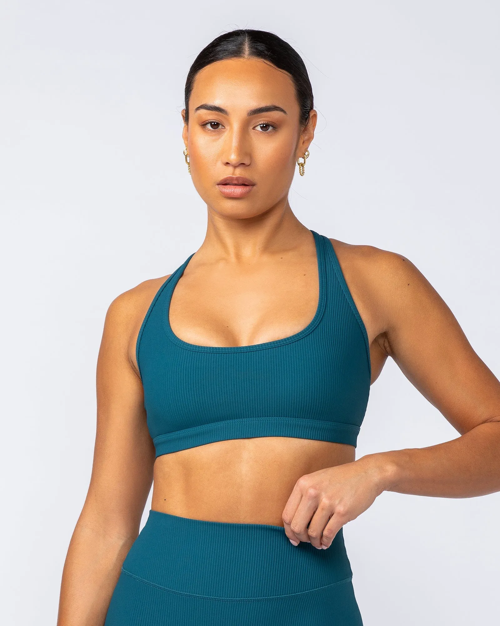 Muscle Nation | Drew Rib Bra - Dark Marine