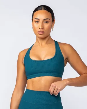 Muscle Nation | Drew Rib Bra - Dark Marine