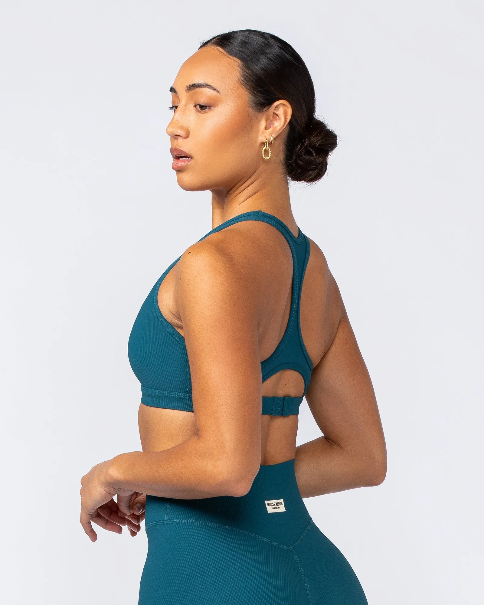 Muscle Nation | Drew Rib Bra - Dark Marine