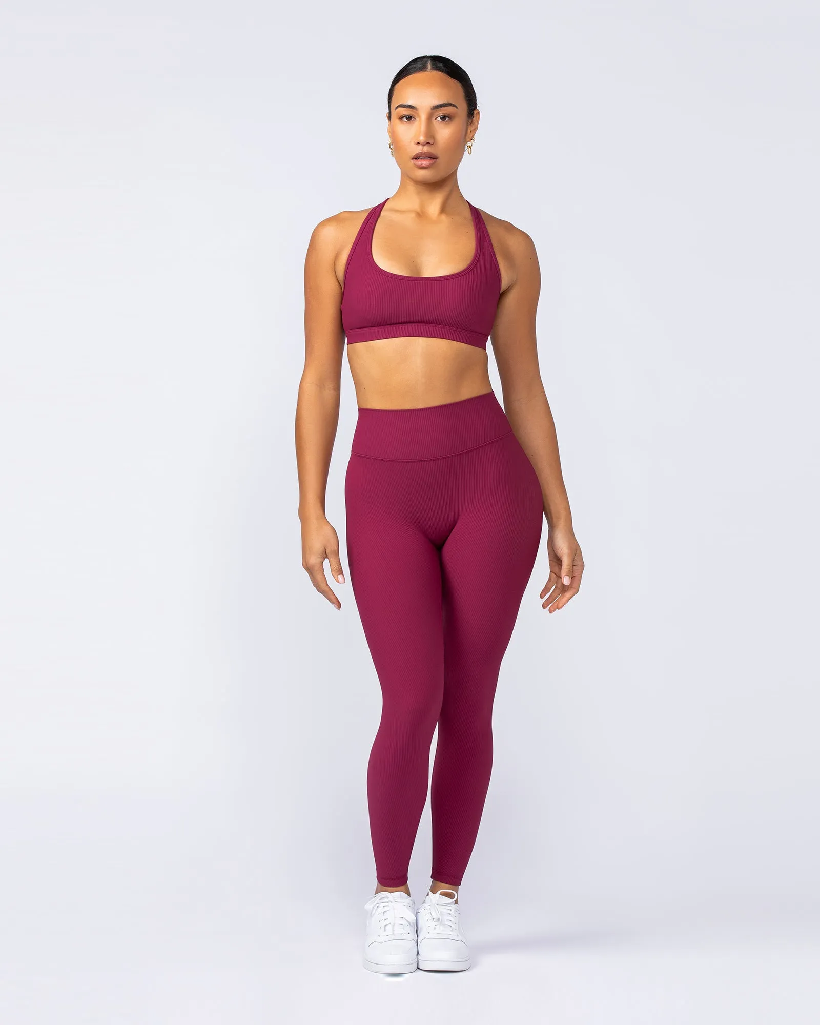 Muscle Nation | Drew Rib Bra - Rose