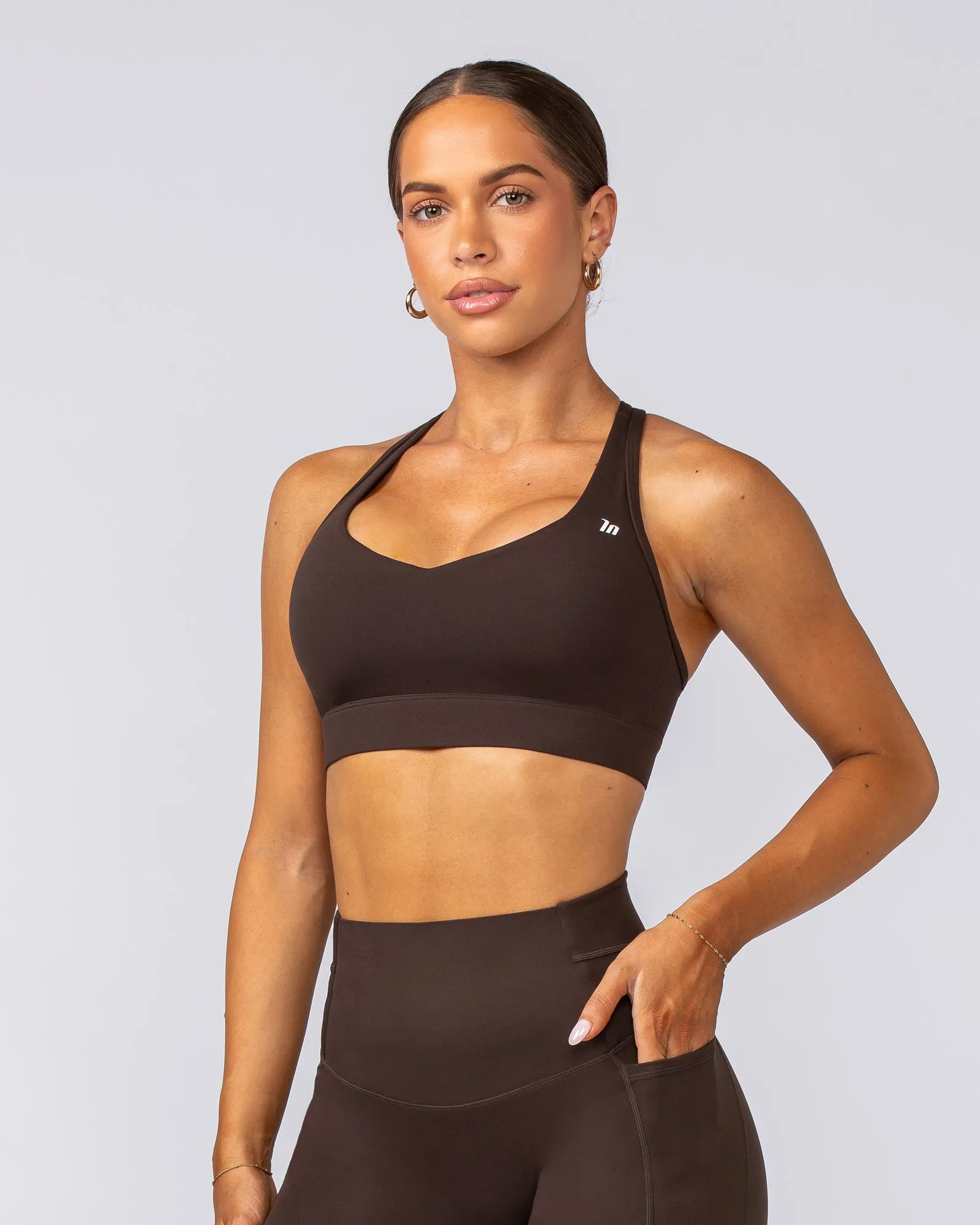 Muscle Nation | Elite Support Bra - Cocoa