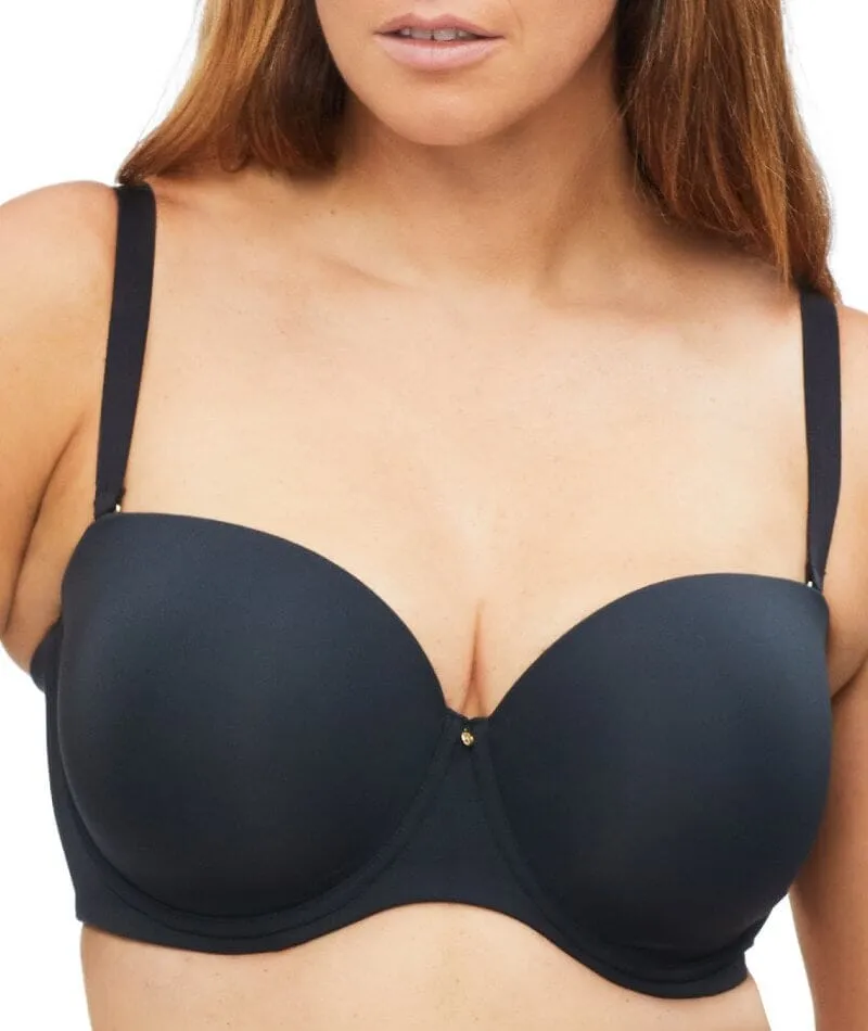 Nancy Ganz Body Define Strapless Full Cup Contour Bra - Black