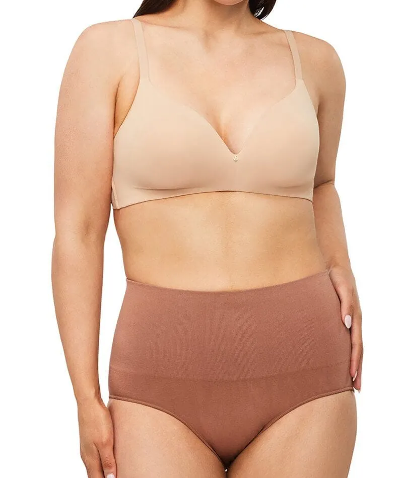 Nancy Ganz Revive Smooth Wire-free Full Cup Bra - Warm Taupe