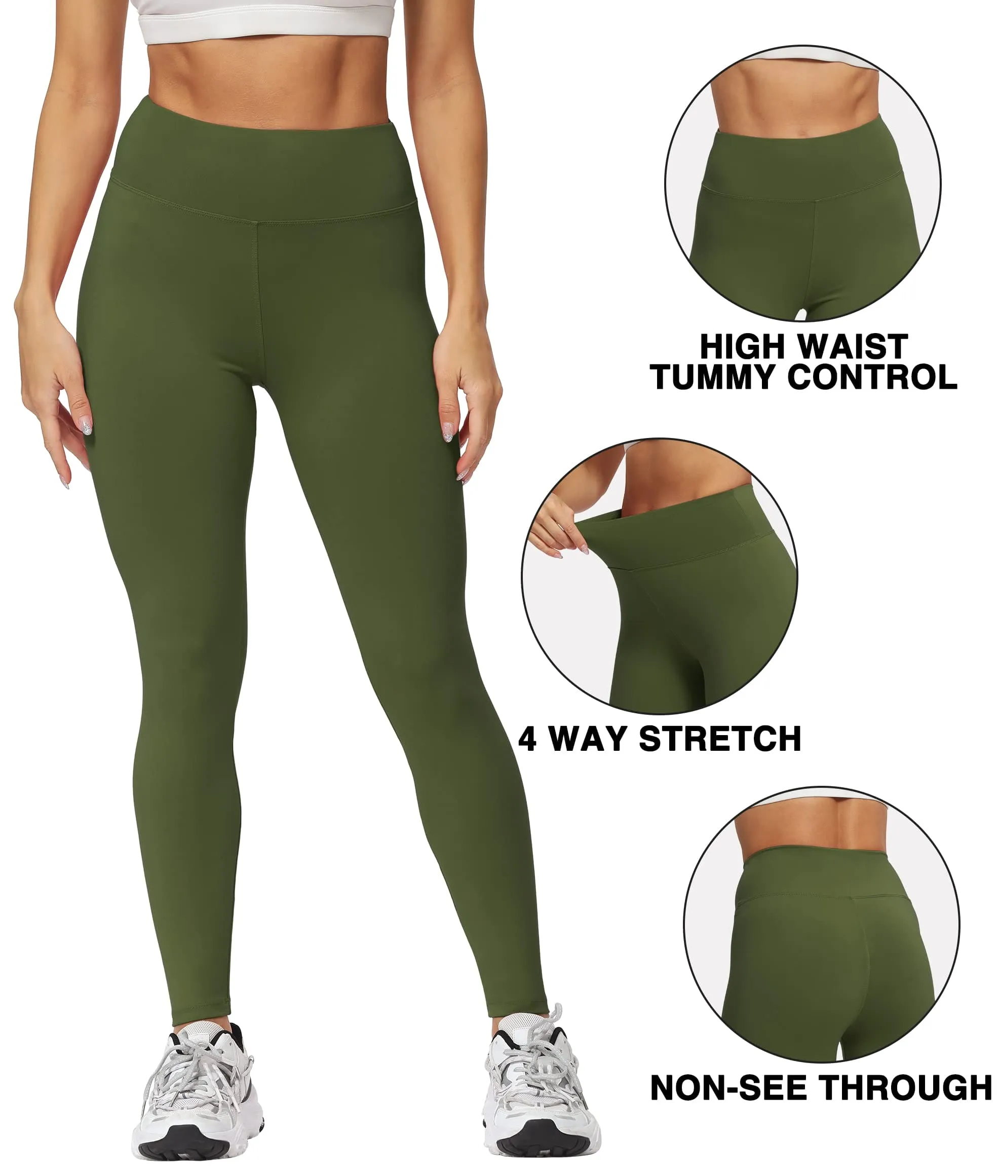Natural Feelings Buttercloud High Waisted Leggings for Women Ultra Soft Stretch Opaque Slim Yoga Leggings