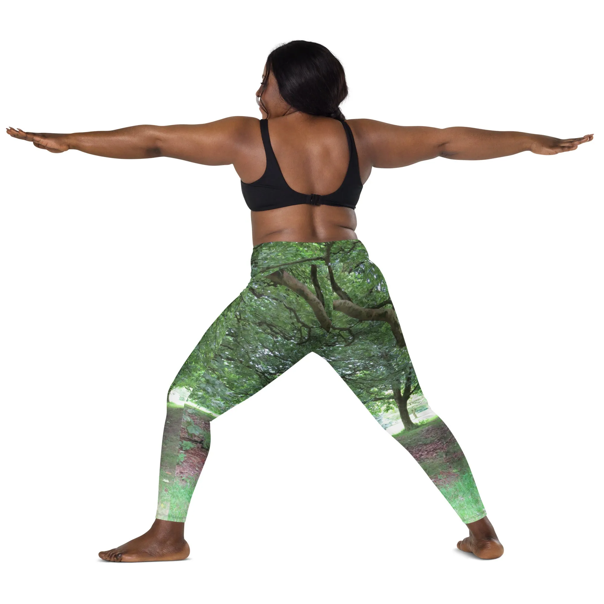 Nature: Legendary Irish Castle Grounds Leggings Straight Waist with Pockets
