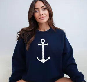 Navy Anchor Sweatshirt