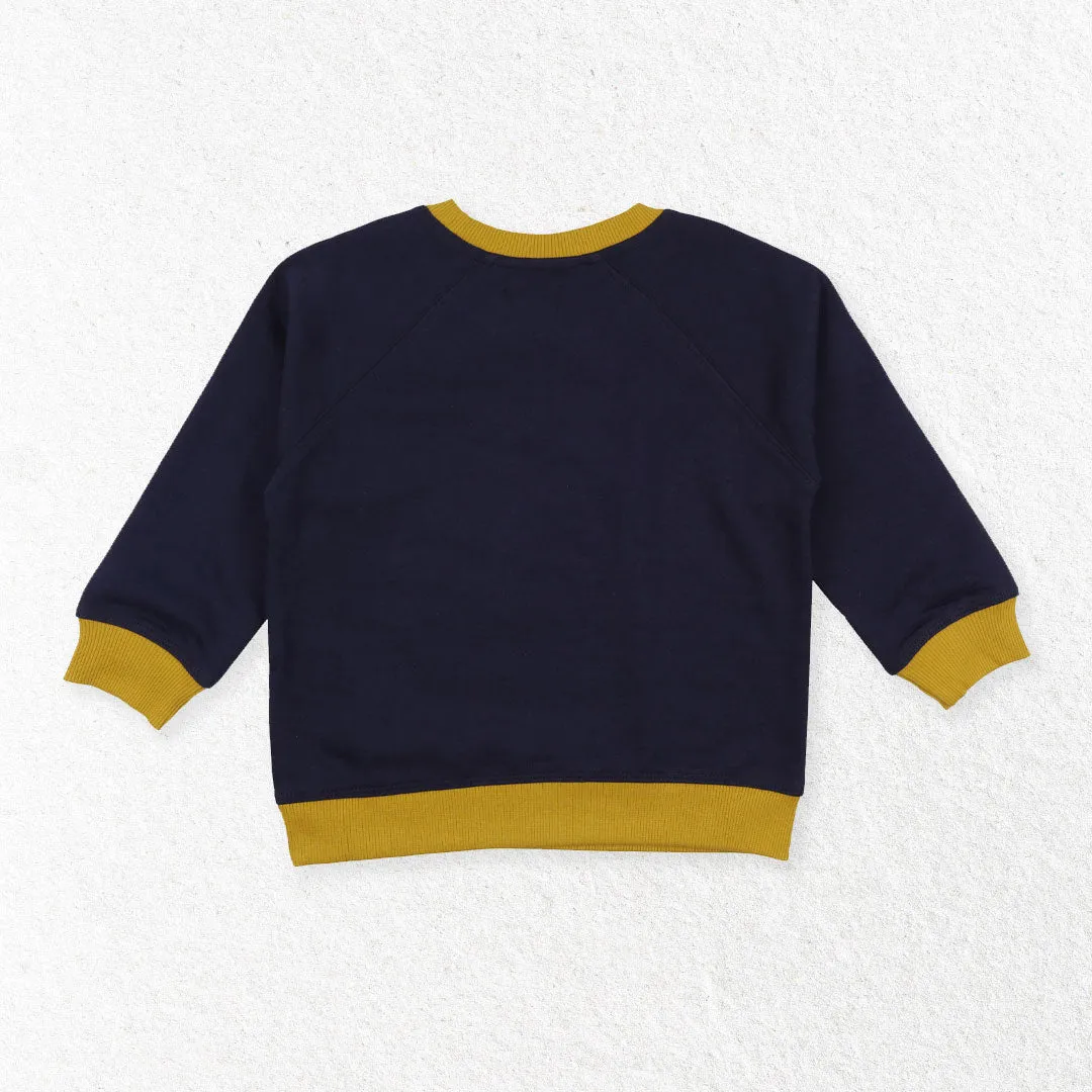 Navy Dinosaur Applique Sweatshirt