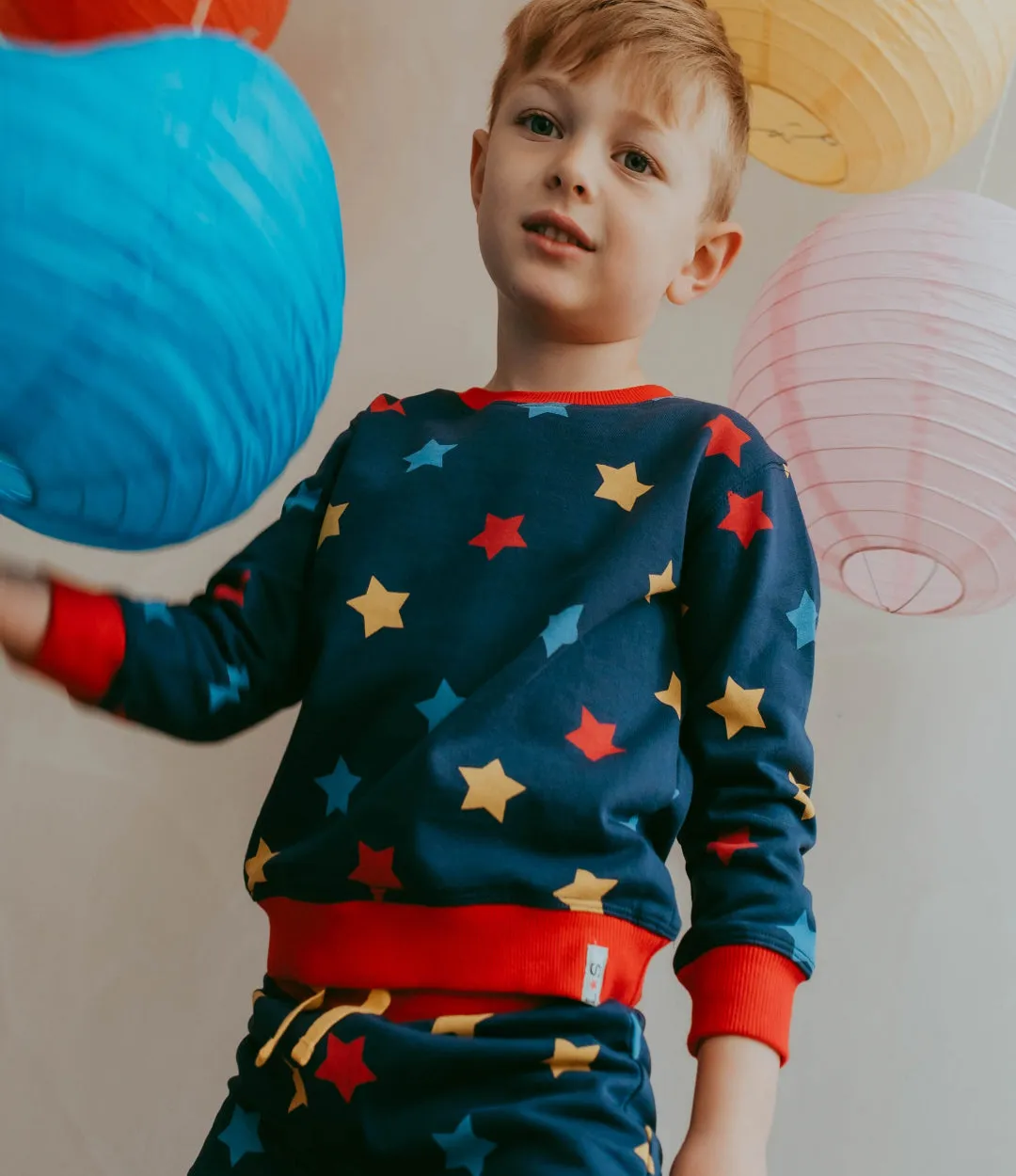 Navy Star Print Sweatshirt