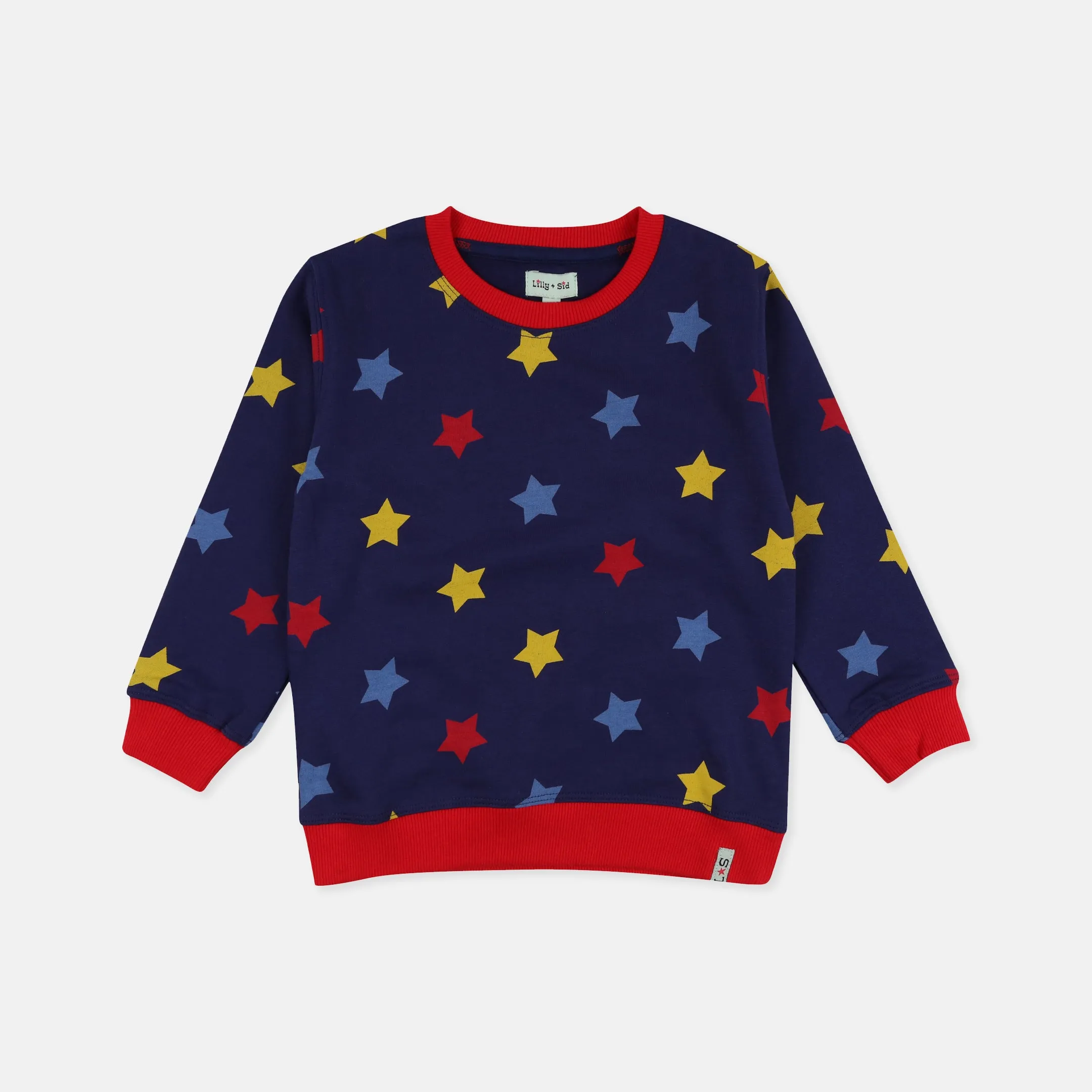 Navy Star Print Sweatshirt