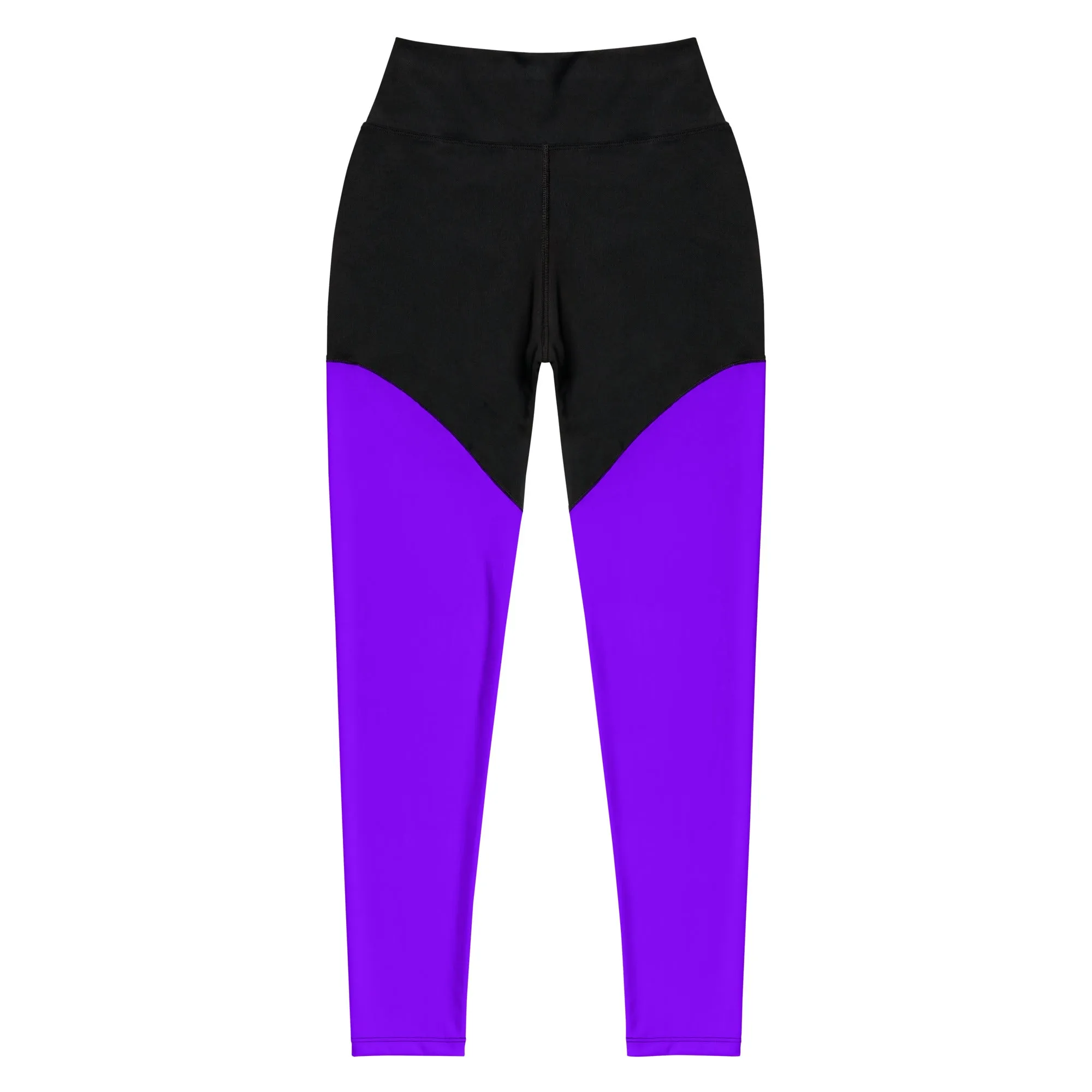 Neon Purple Sports Leggings with Pocket