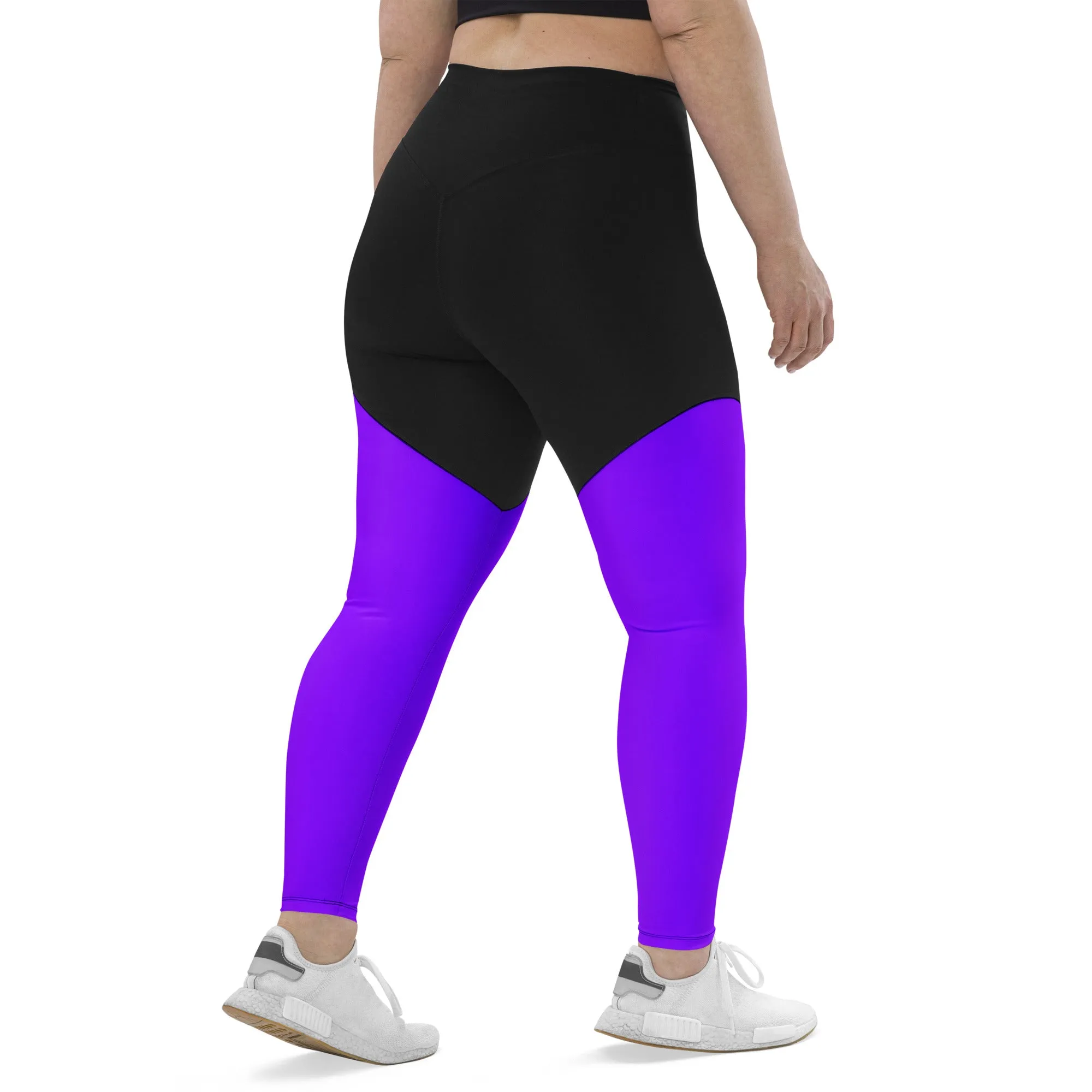 Neon Purple Sports Leggings with Pocket
