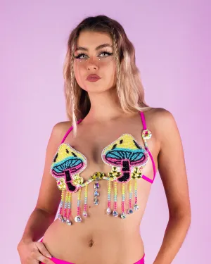 Neon Shroom Carnival Bra