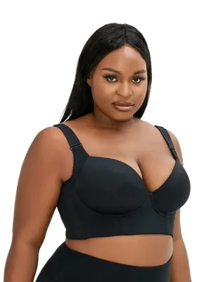 NEW Back Smoothing Bra, Black, Sz 44E, Retails $121