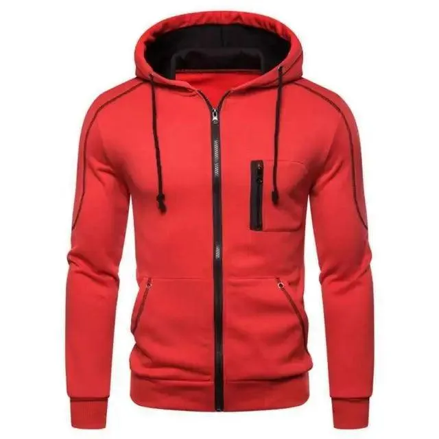 New Men Hoodies Jacket Fleece Hooded Coat Sportwear Male Streetwear Tracksuit Sweatshirts Hoodie Sweatshirt Sets Casual Jogging Athletic Hoodies