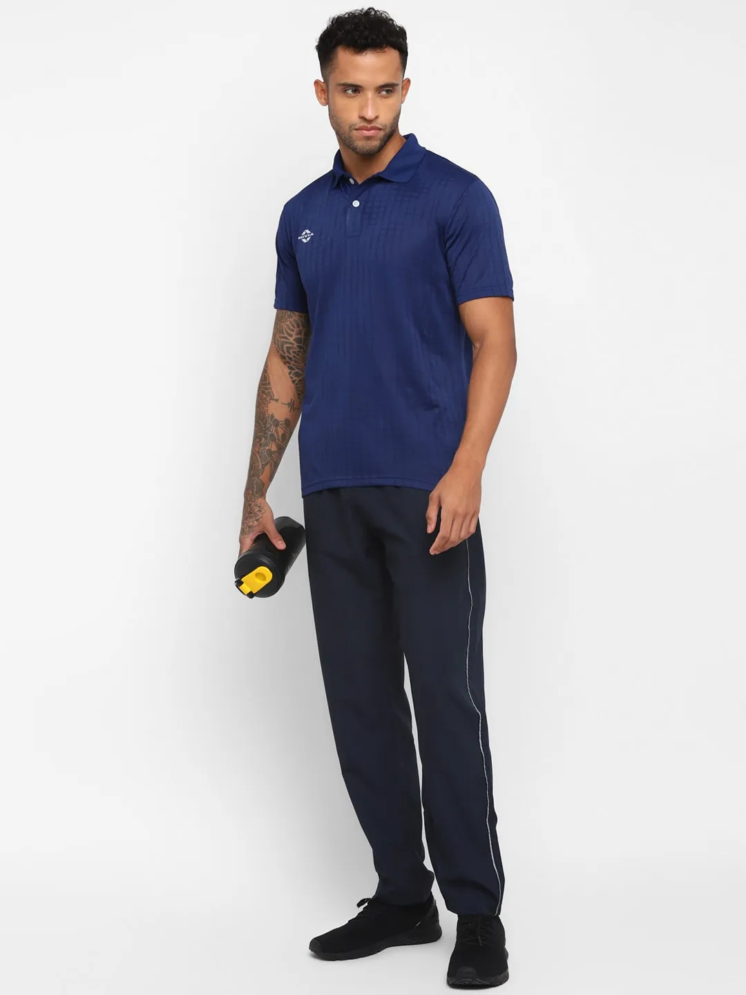 NIVIA Men Striped Pants/Running & Sports TrackpantsFor Men-Navy(S)