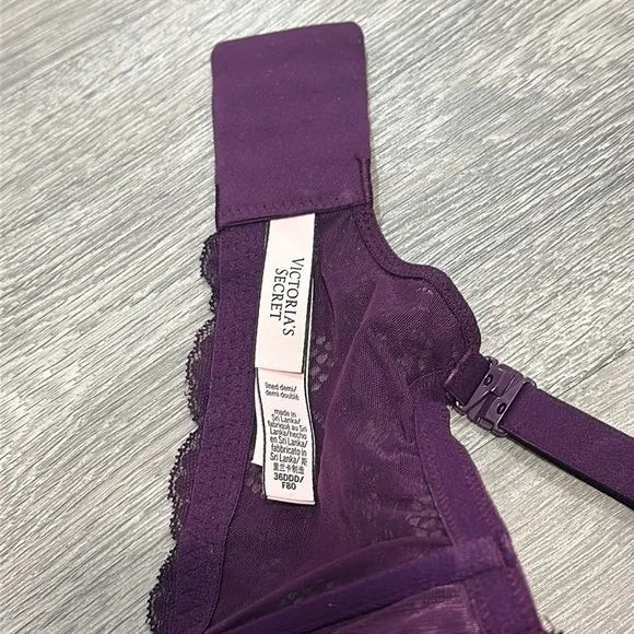 NWT Victoria’s Secret 36DDD Bra Plum Deep Purple Women’s Bra