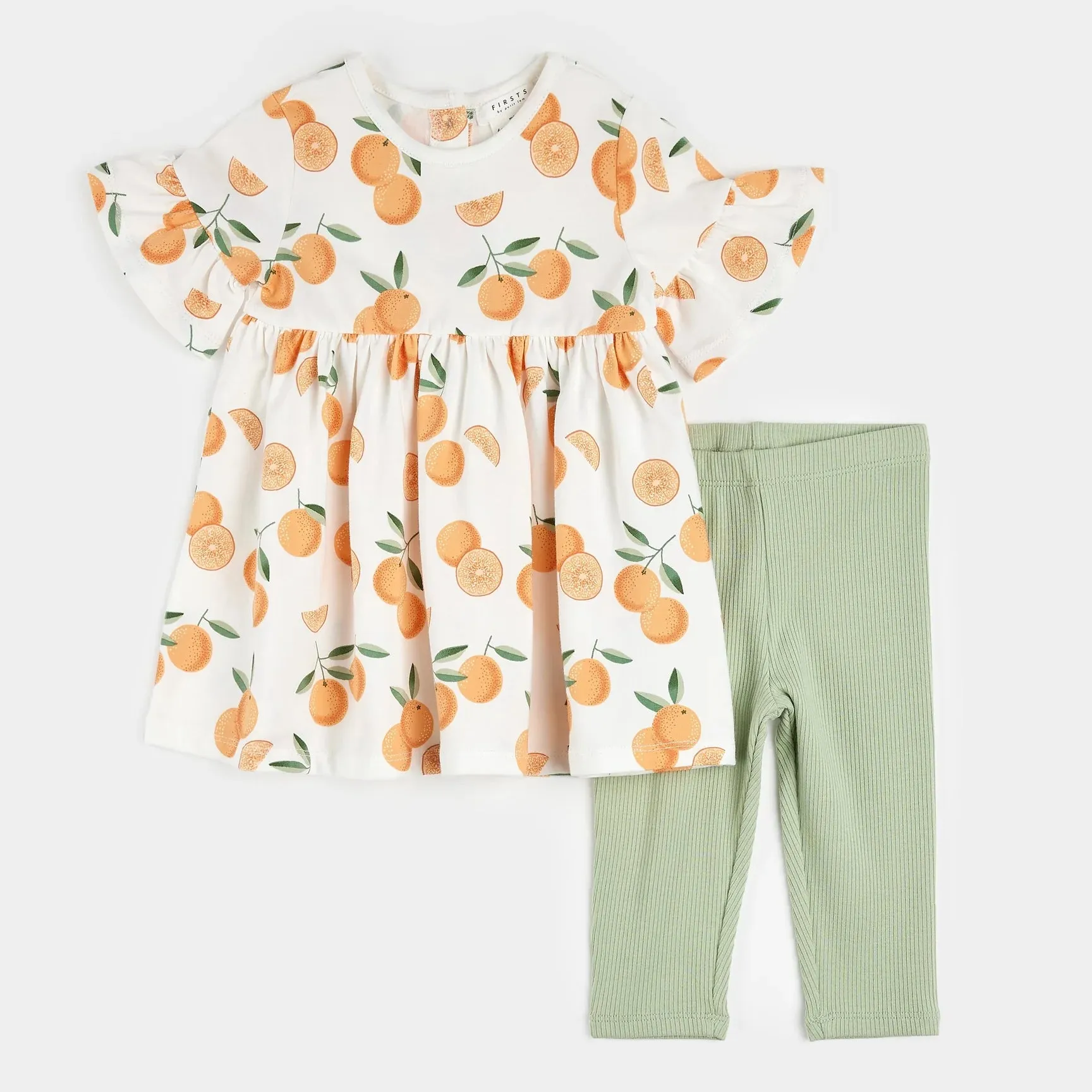 Oranges Print Dress Set