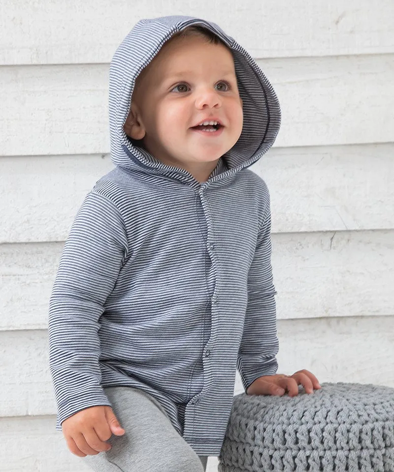 Organic Baby Stripy Hooded Tshirt