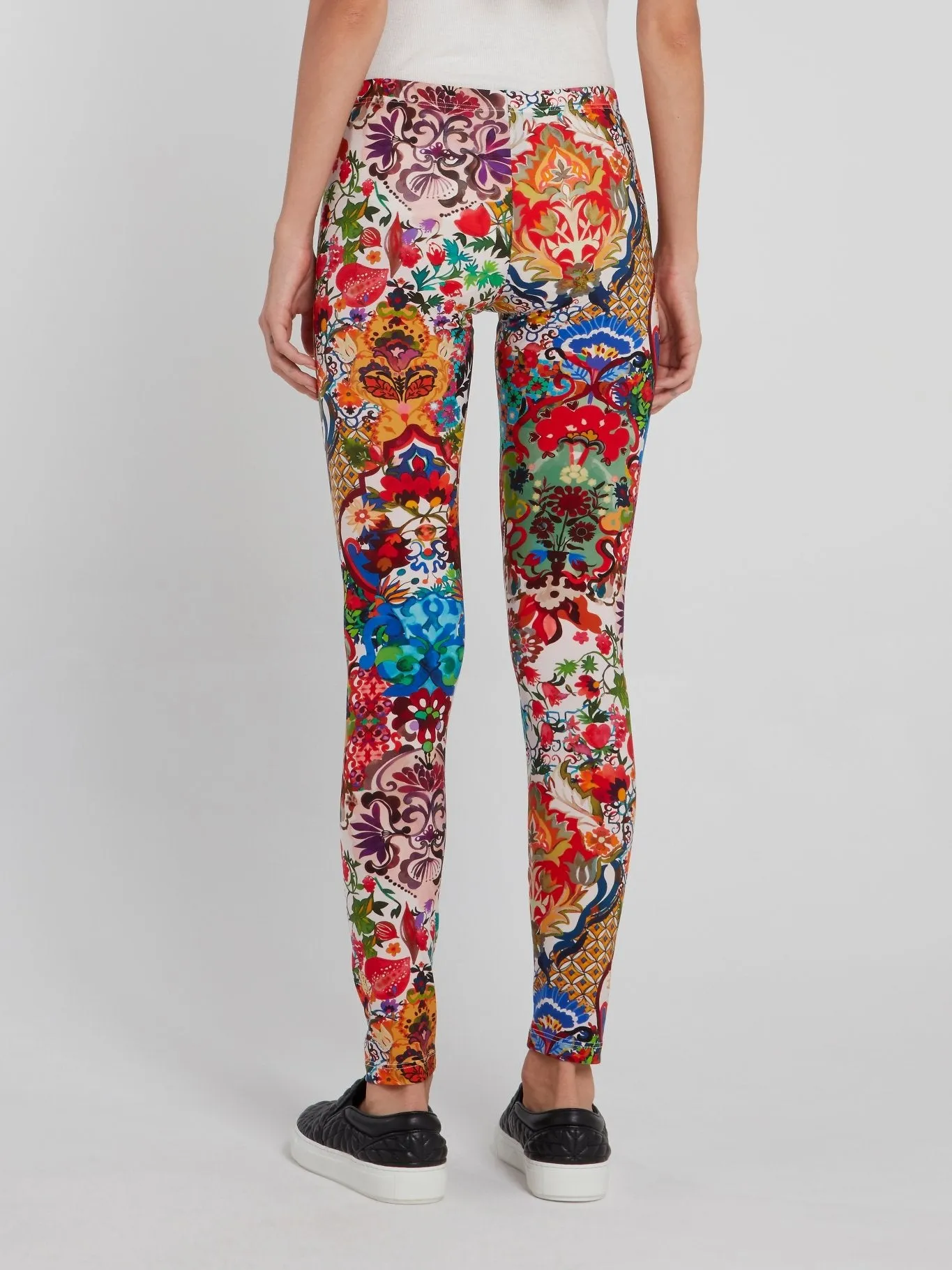 Oriental Floral Print Leggings