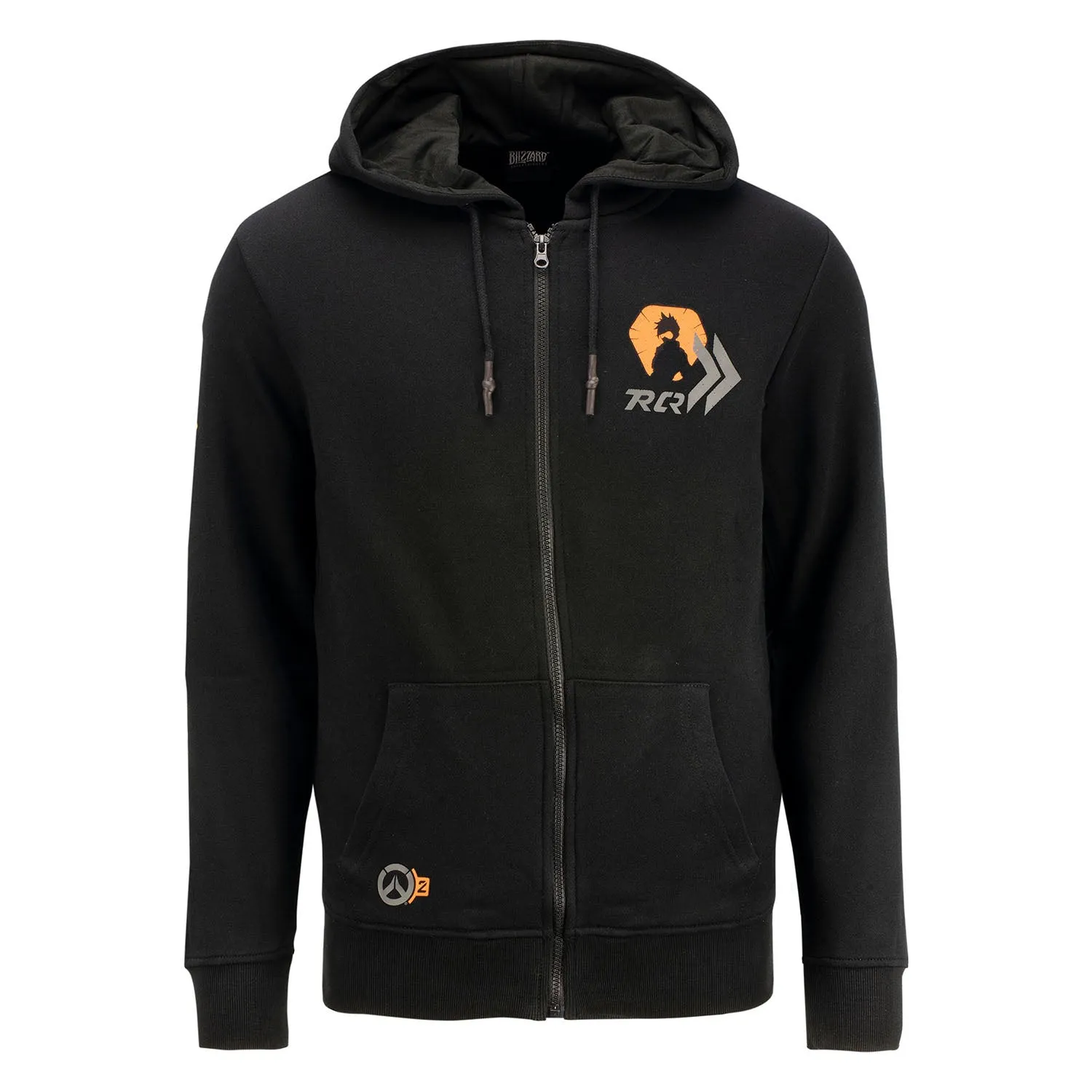 Overwatch 2 Tracer Black Zip-Up Hoodie