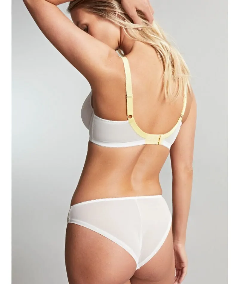 Panache Blossom Balconnet Bra - White / Lemon