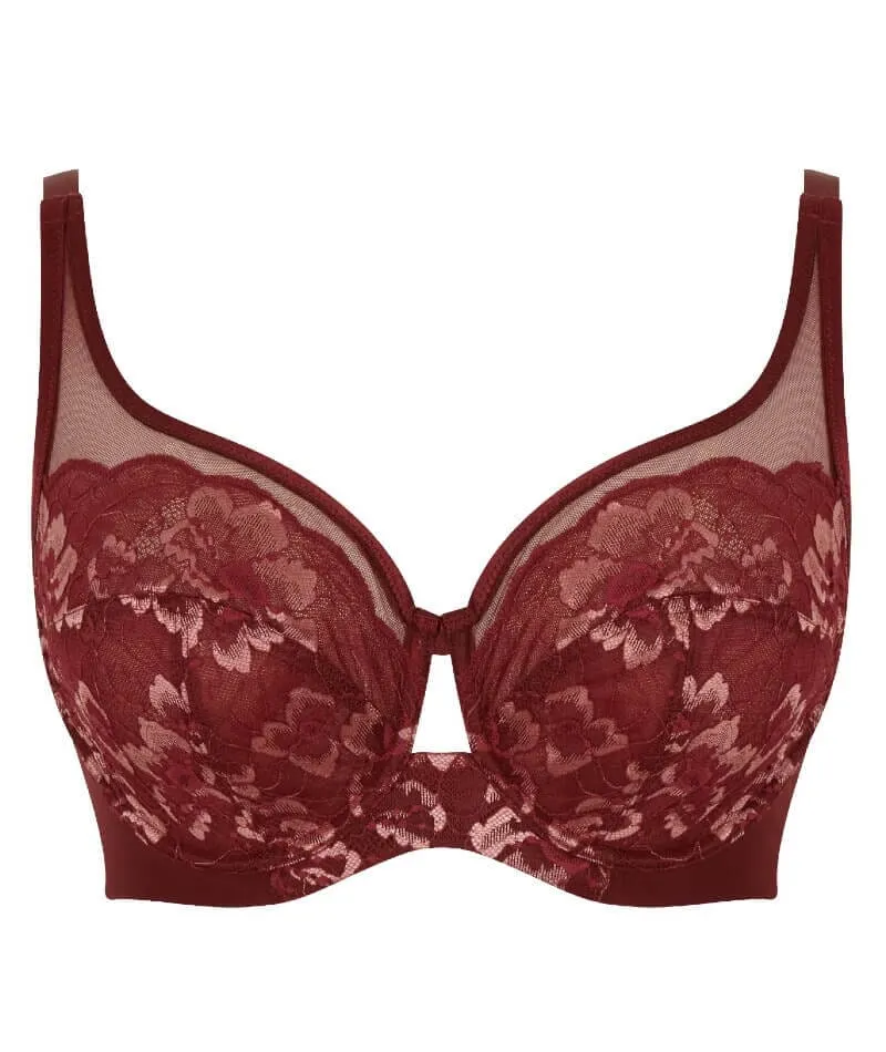Panache Sabrina High Apex Balconnet Bra - Red Rose