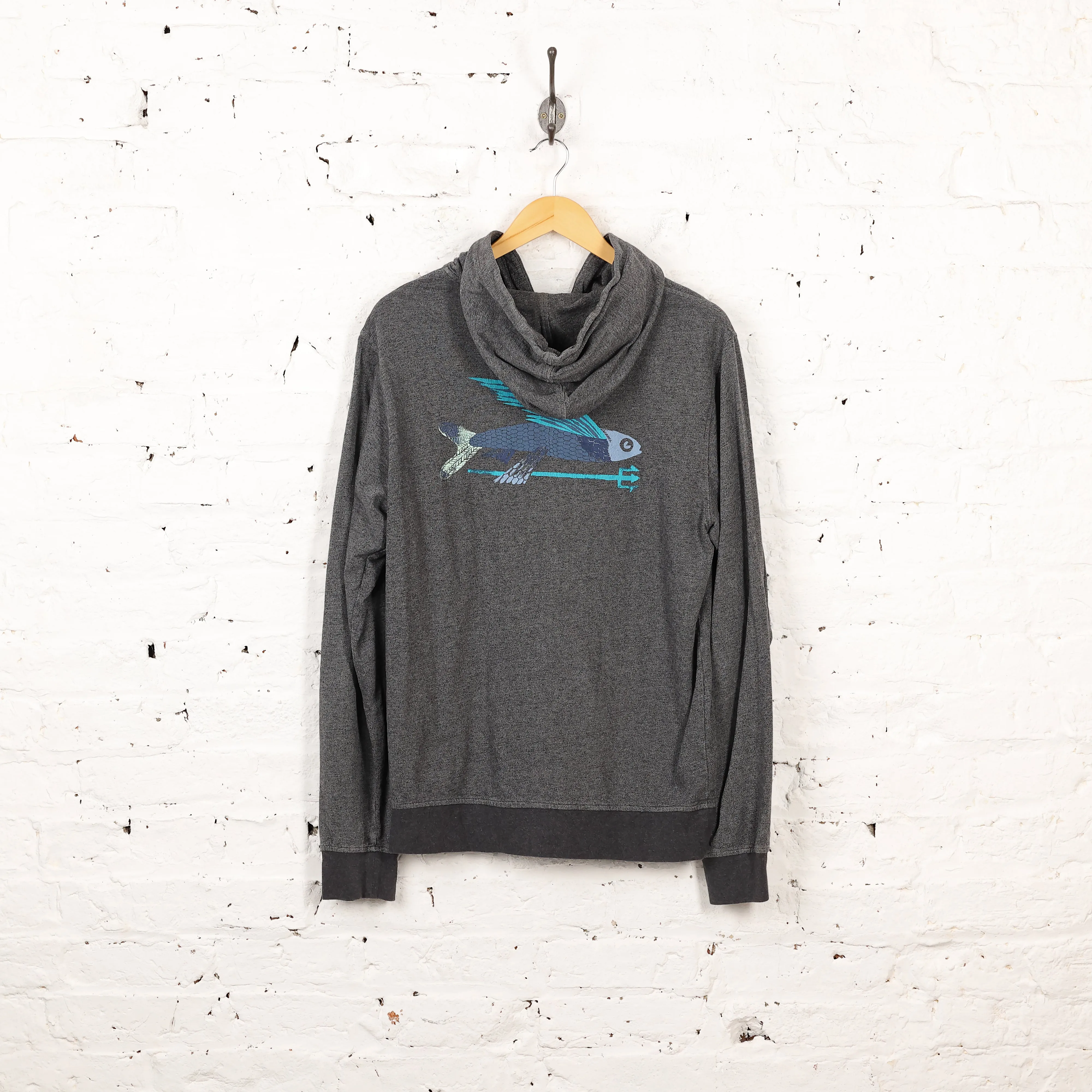 Patagonia Full Zip Fish Hoodie - Grey - M