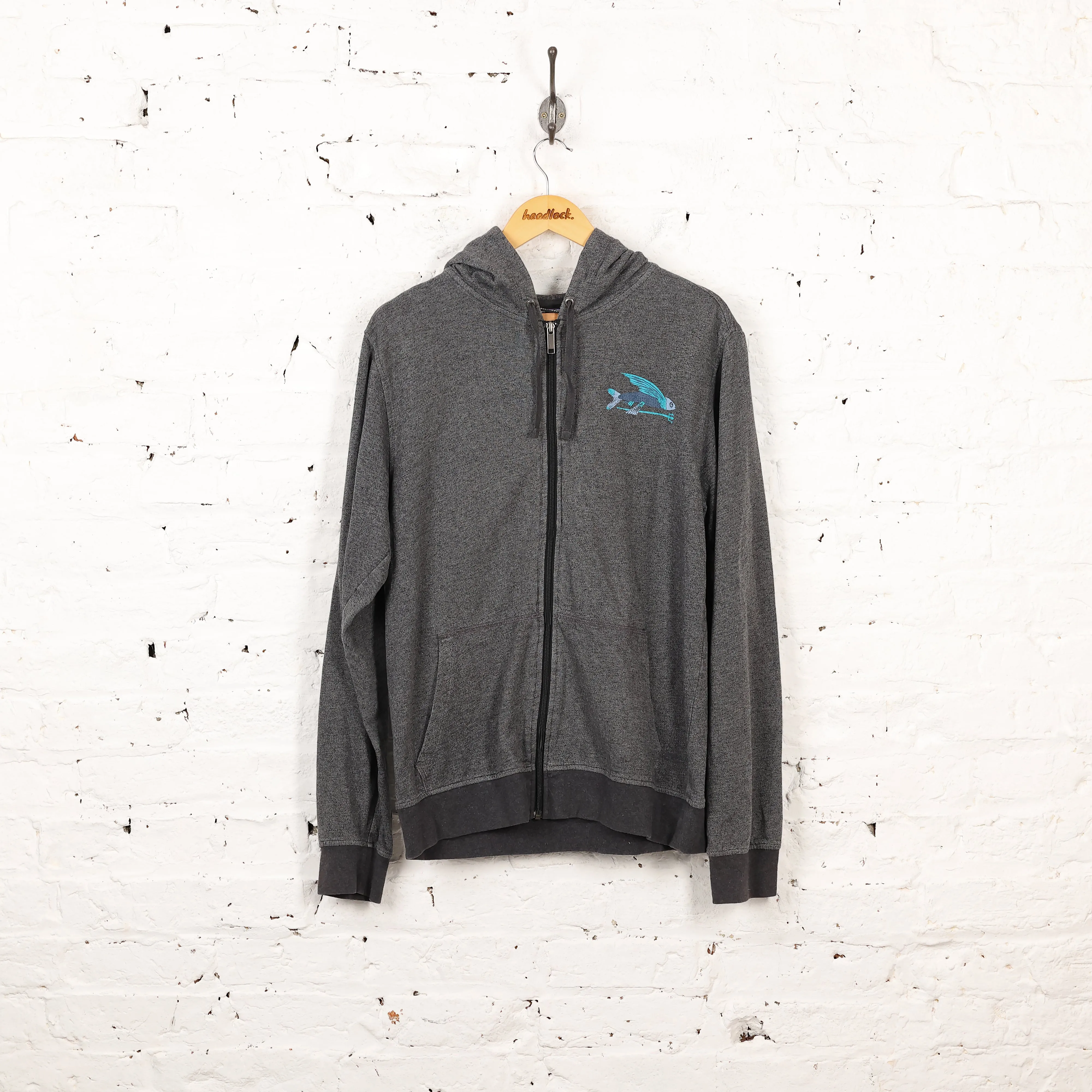Patagonia Full Zip Fish Hoodie - Grey - M