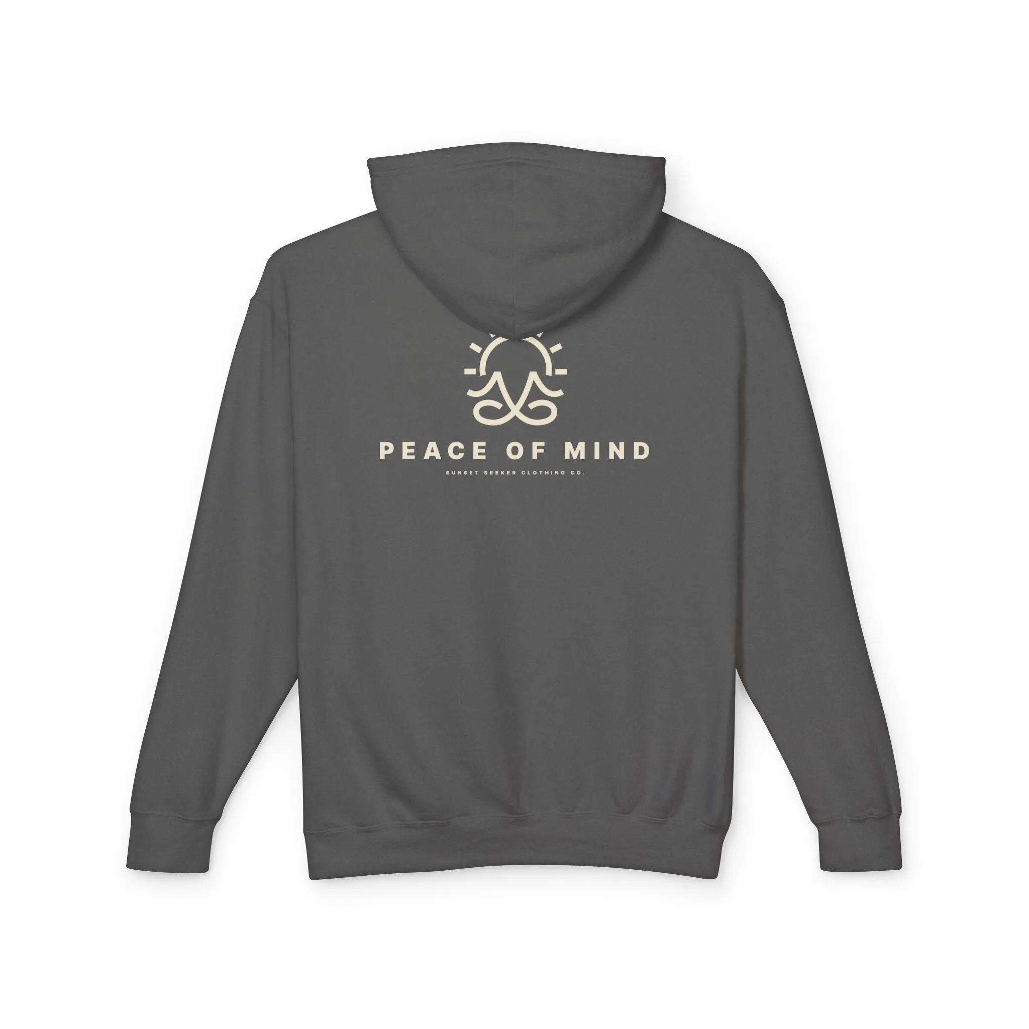 Peace of Mind Sitting Yoga Pose Lightweight Hoodie