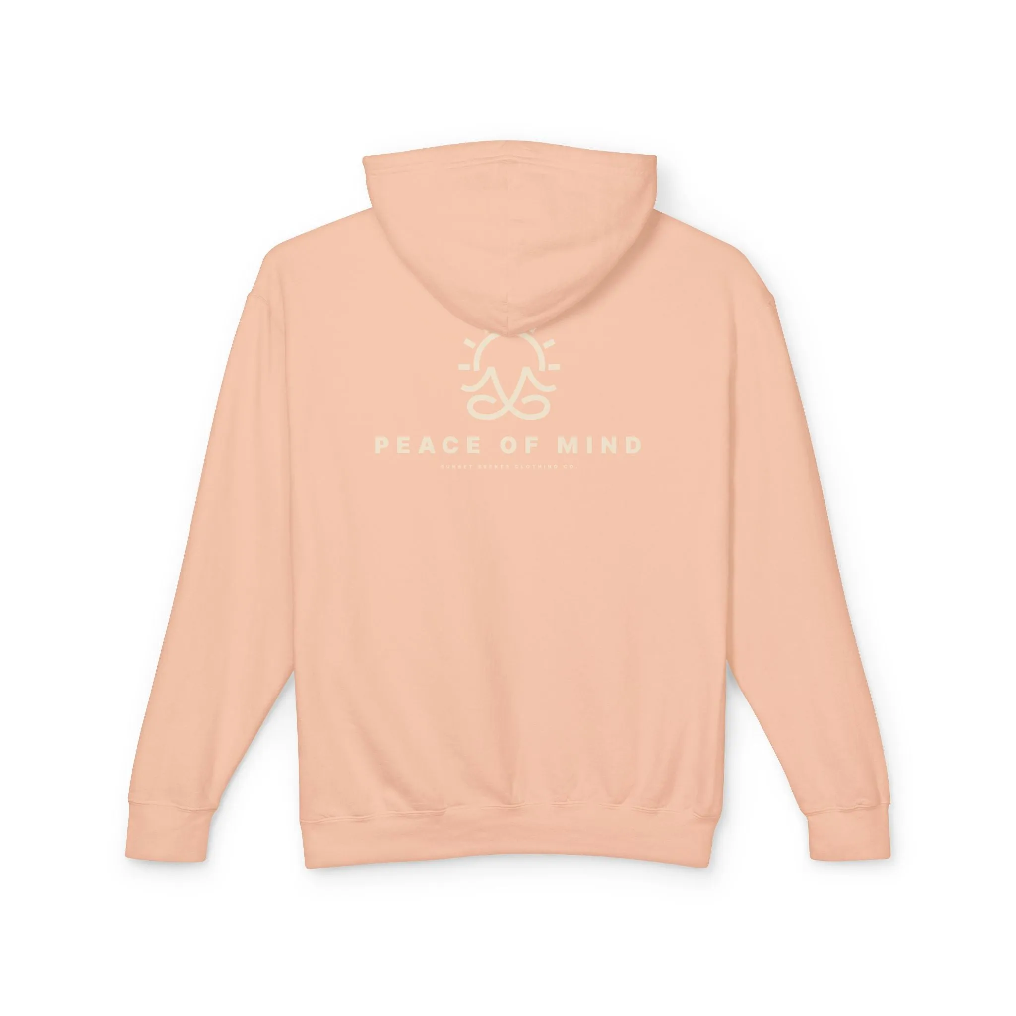 Peace of Mind Sitting Yoga Pose Lightweight Hoodie