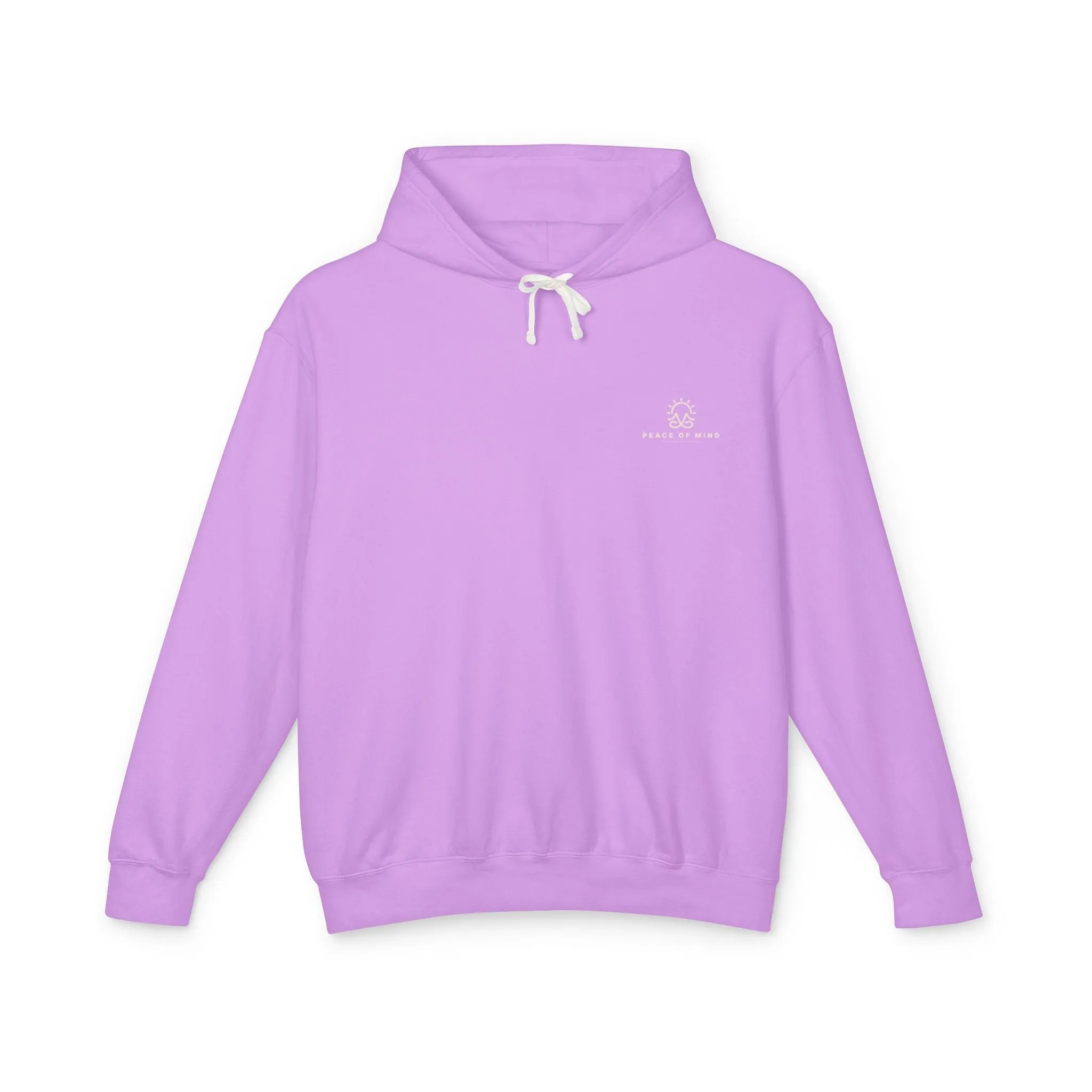 Peace of Mind Sitting Yoga Pose Lightweight Hoodie