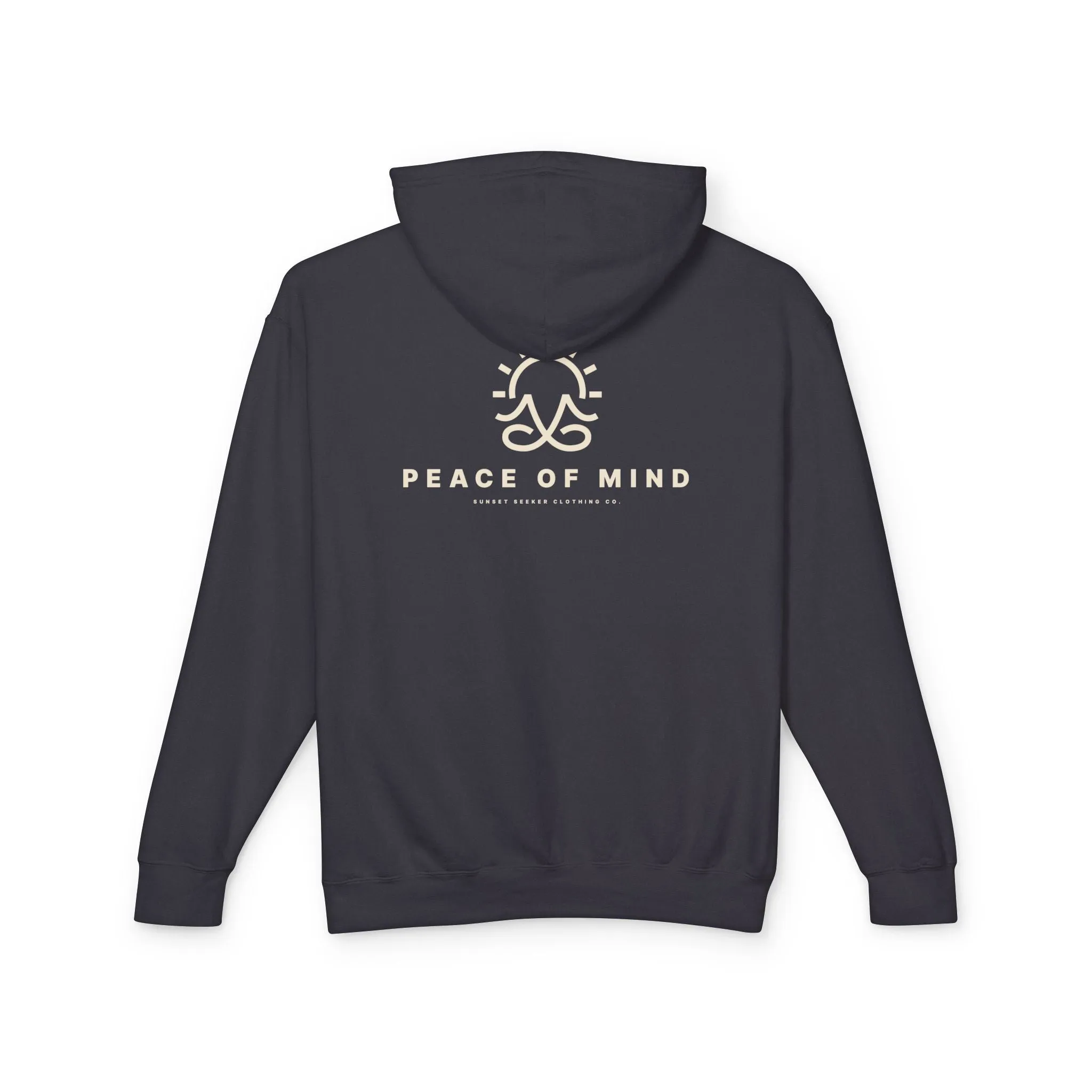 Peace of Mind Sitting Yoga Pose Lightweight Hoodie