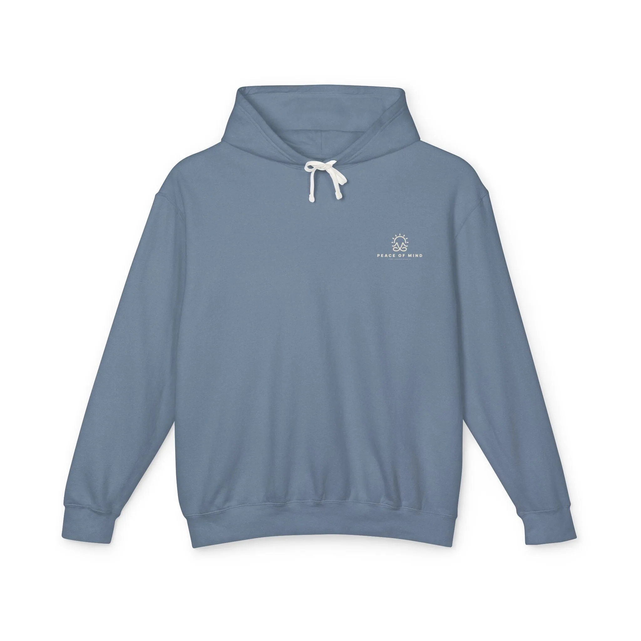 Peace of Mind Sitting Yoga Pose Lightweight Hoodie