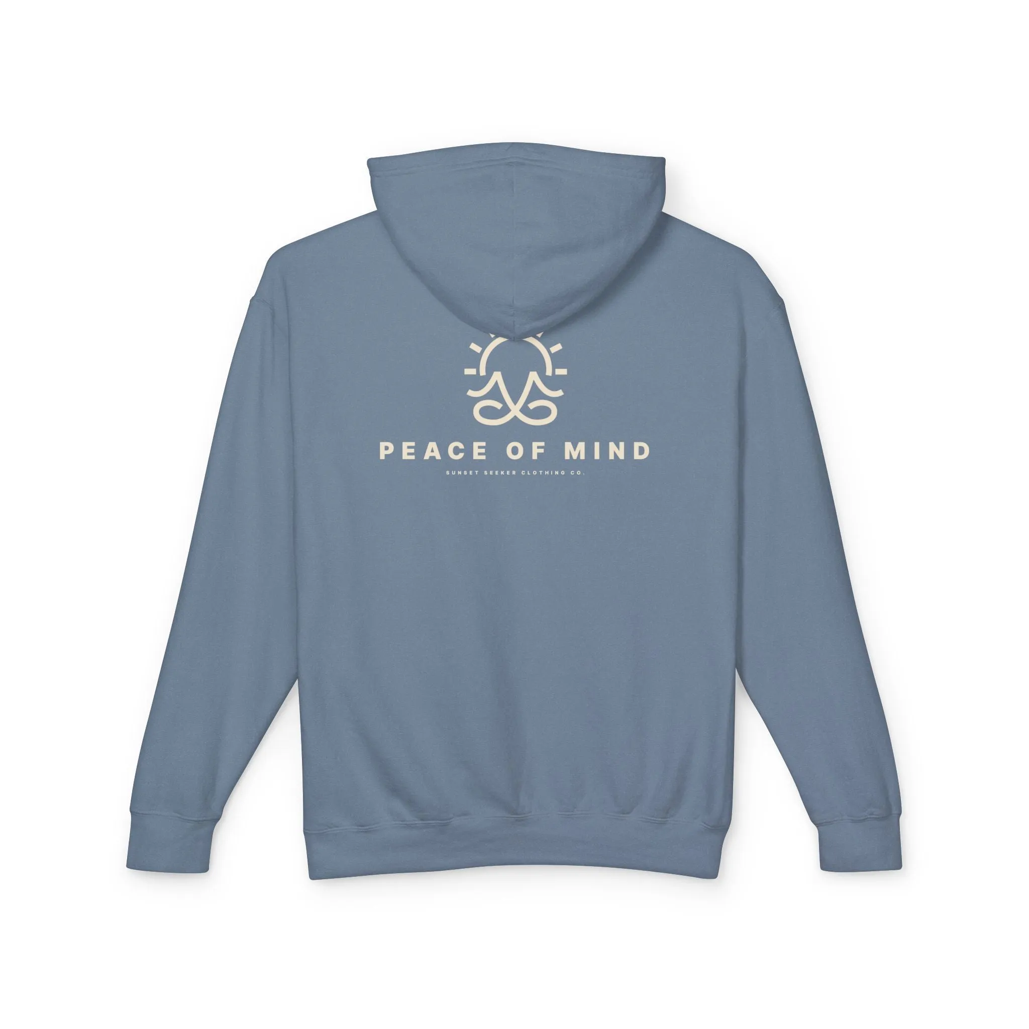 Peace of Mind Sitting Yoga Pose Lightweight Hoodie