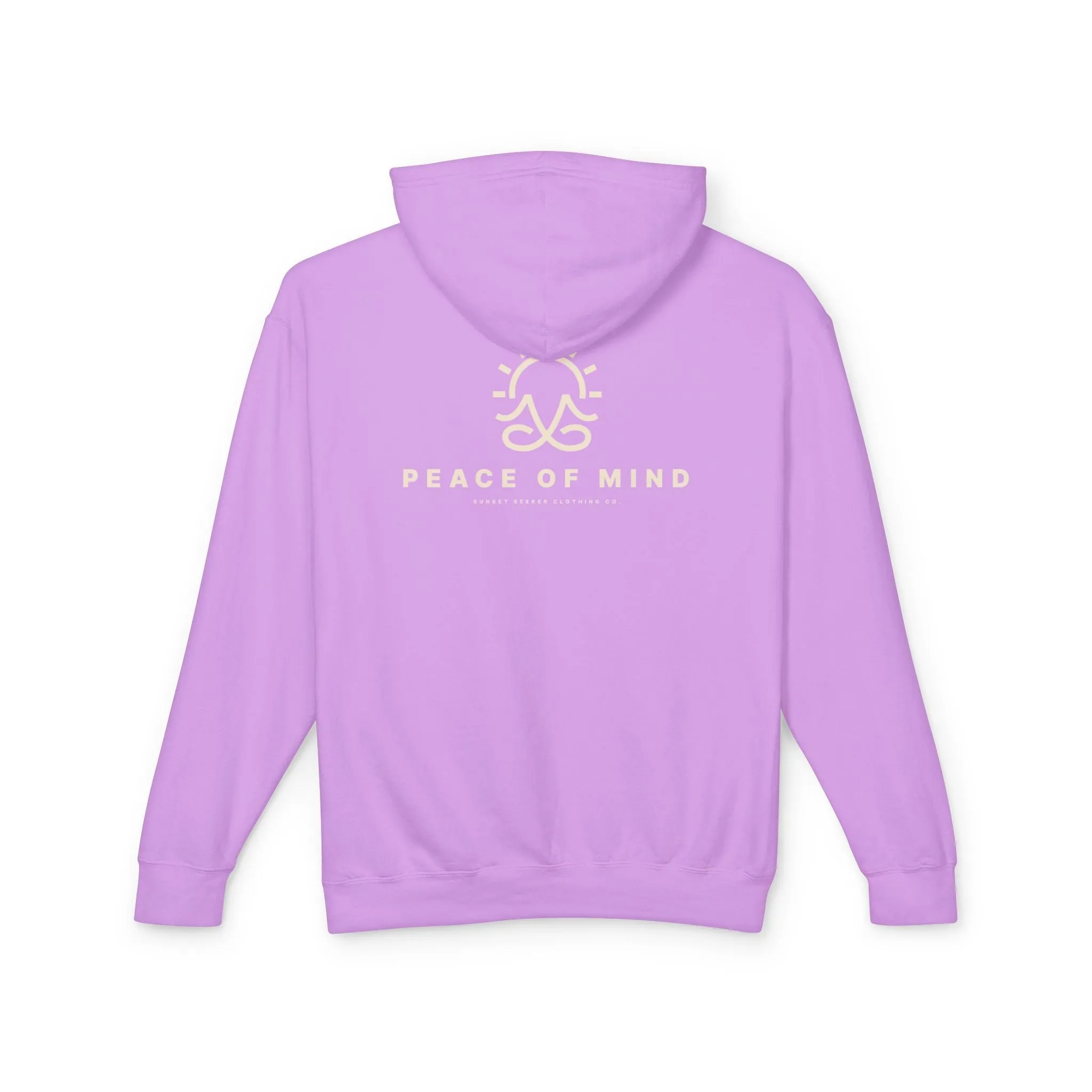 Peace of Mind Sitting Yoga Pose Lightweight Hoodie