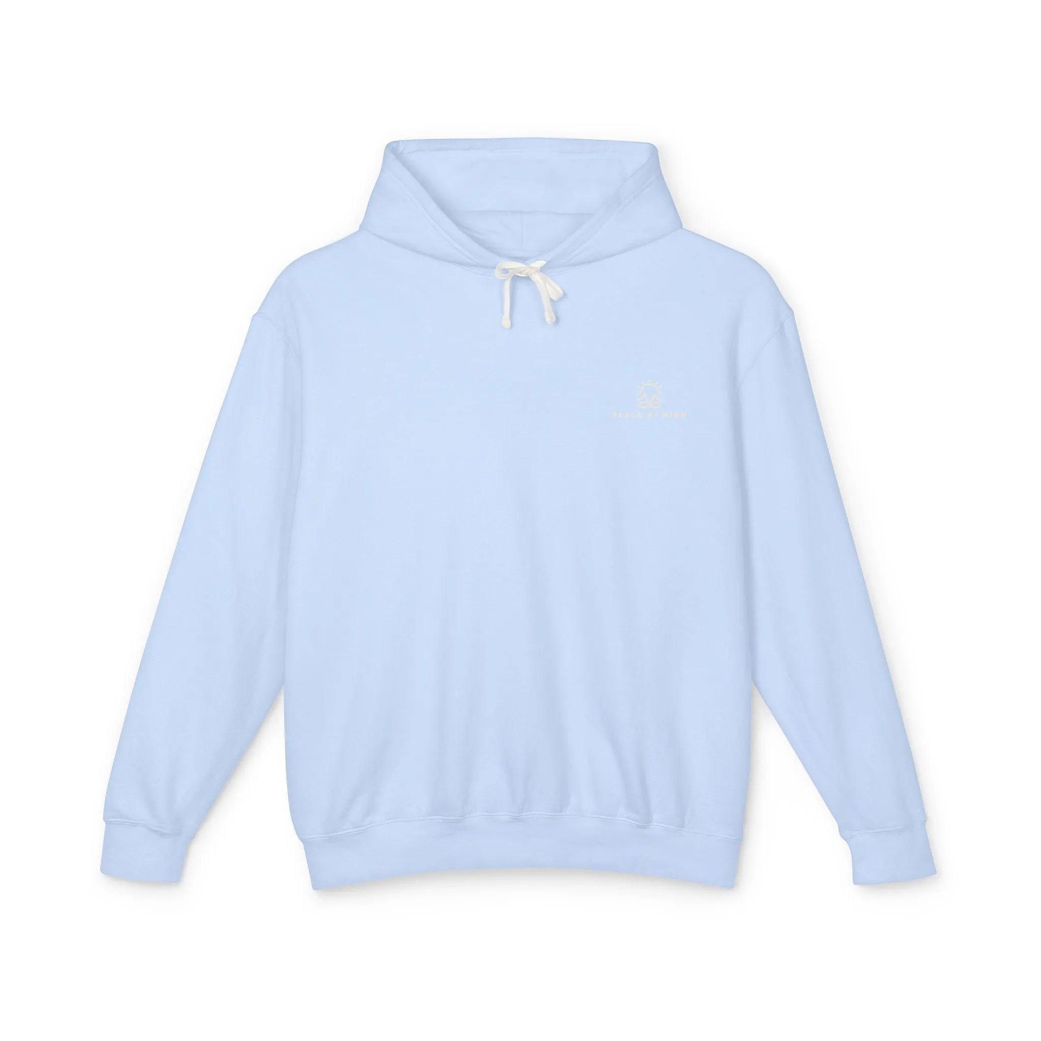 Peace of Mind Sitting Yoga Pose Lightweight Hoodie