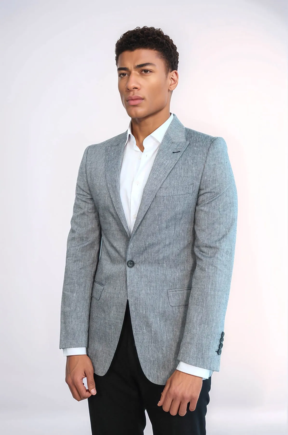 Peak Lapel Slim-Fit Smoked Jacket - Wessi