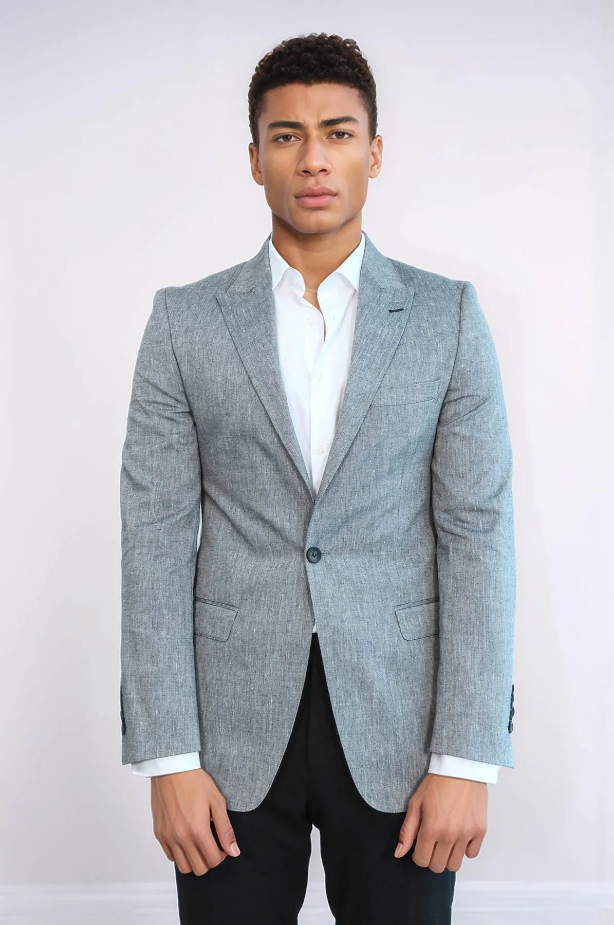 Peak Lapel Slim-Fit Smoked Jacket - Wessi