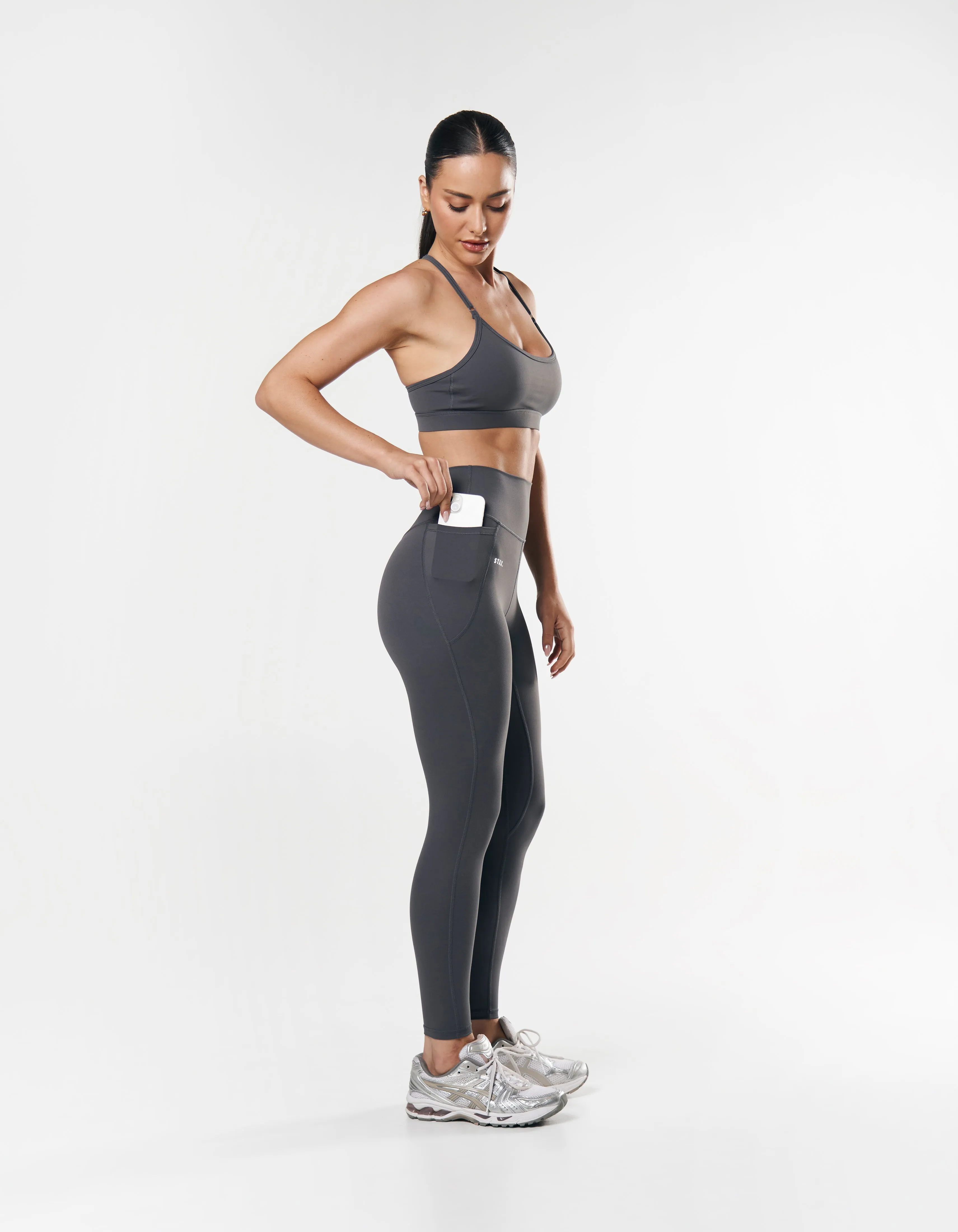 Phone Pocket Tights NANDEX ™ - Charcoal Grey