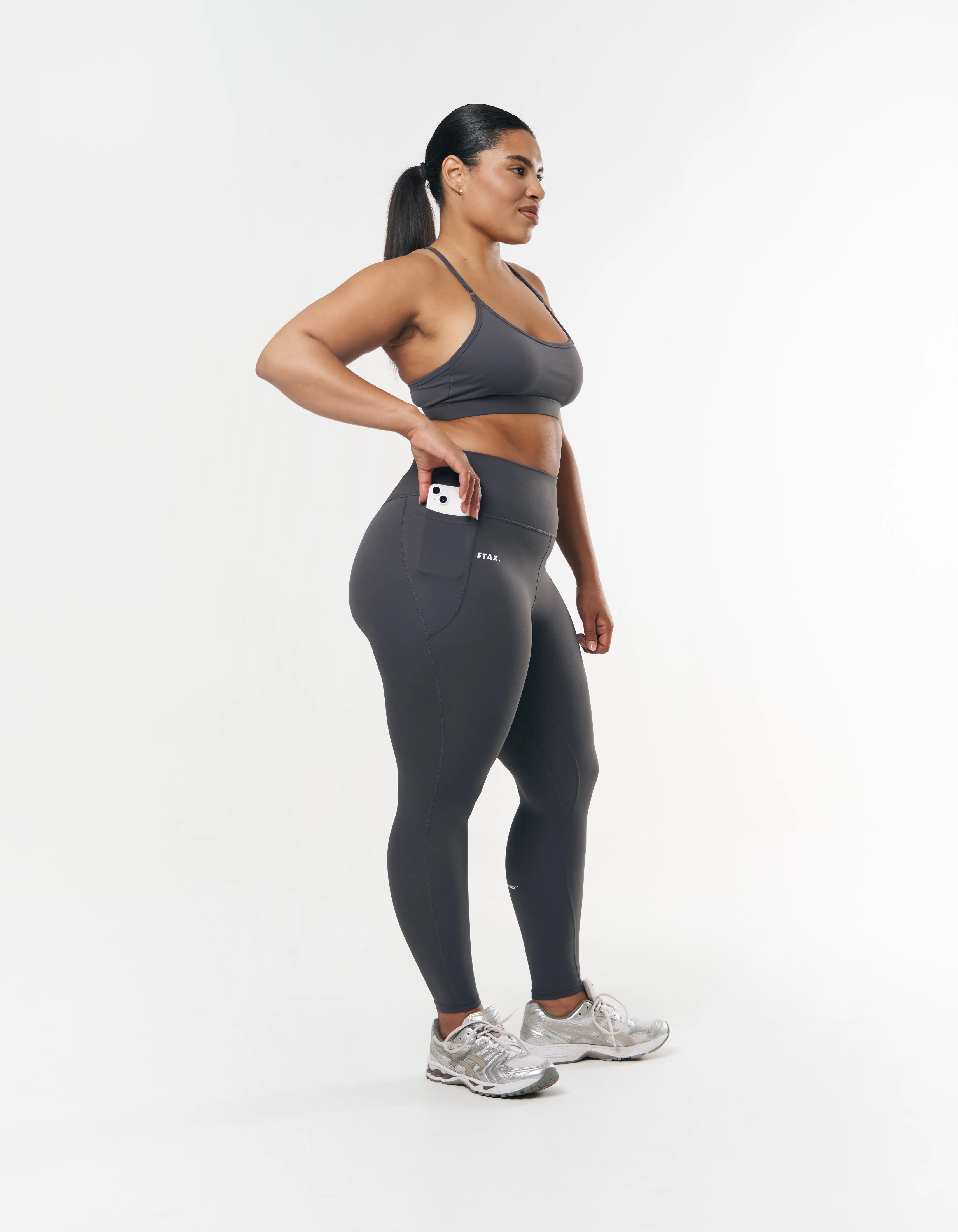 Phone Pocket Tights NANDEX ™ - Charcoal Grey